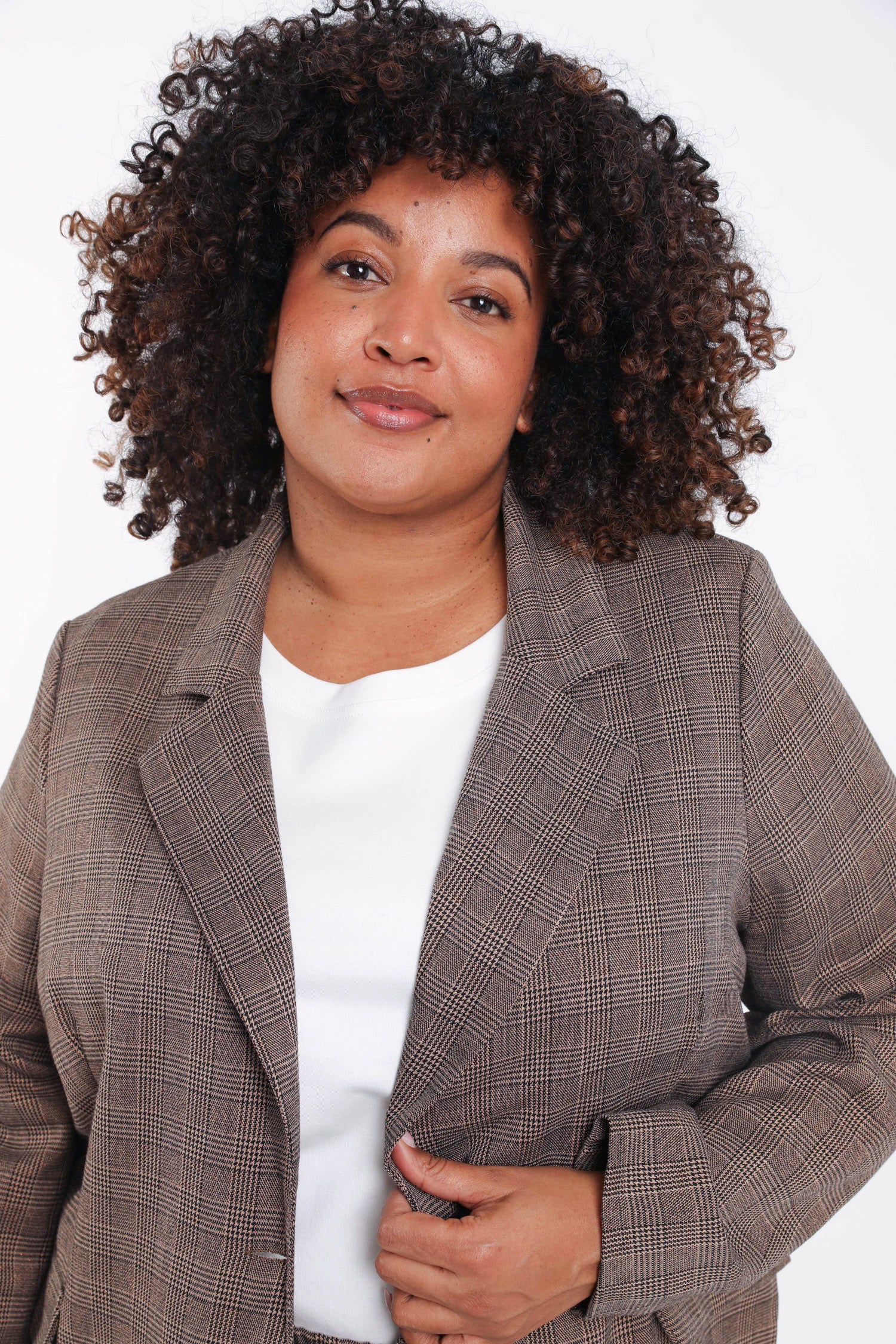 Blazer à carreaux avec lurex - Image 3