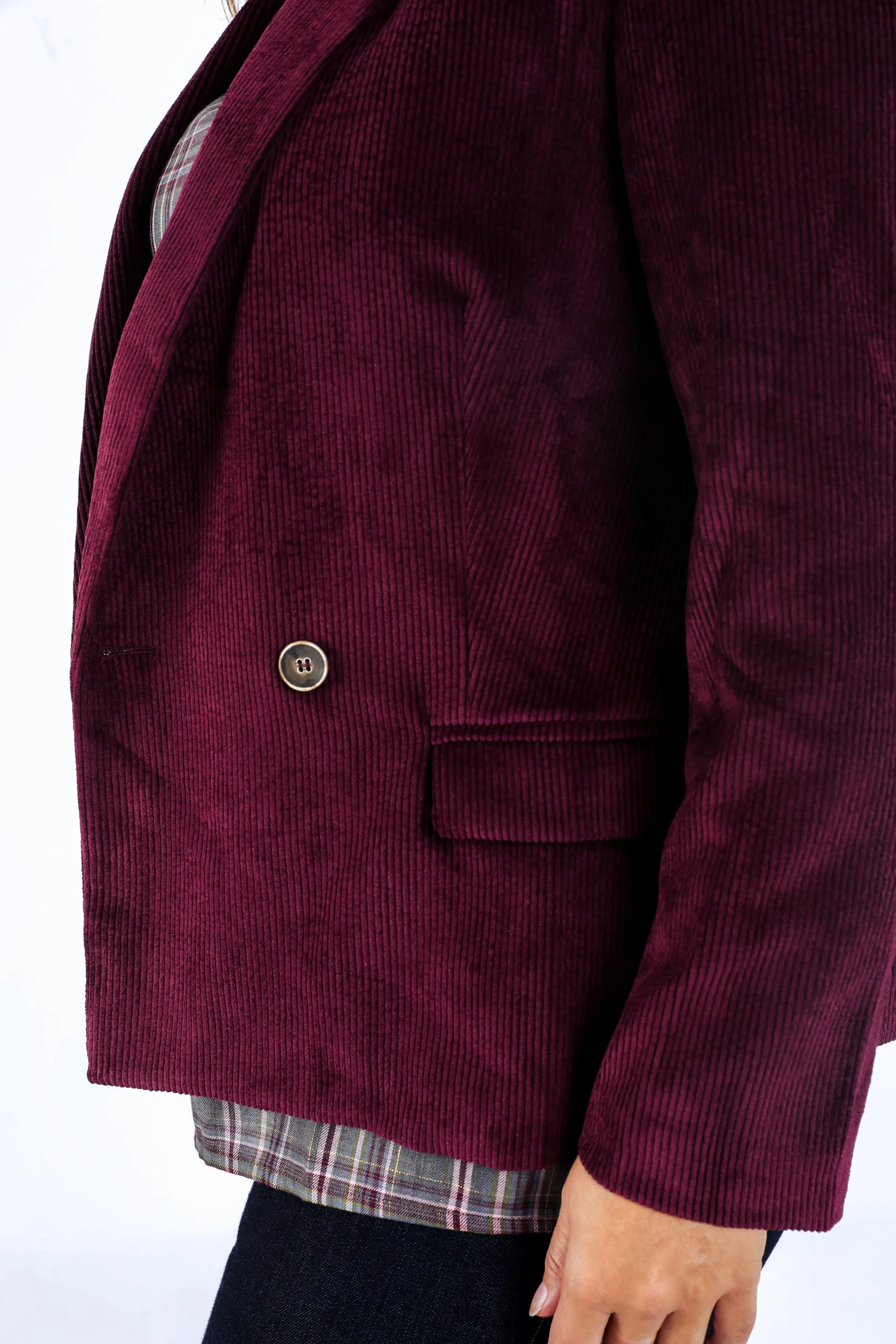 Blazer en velours côtelé uni - Image 4