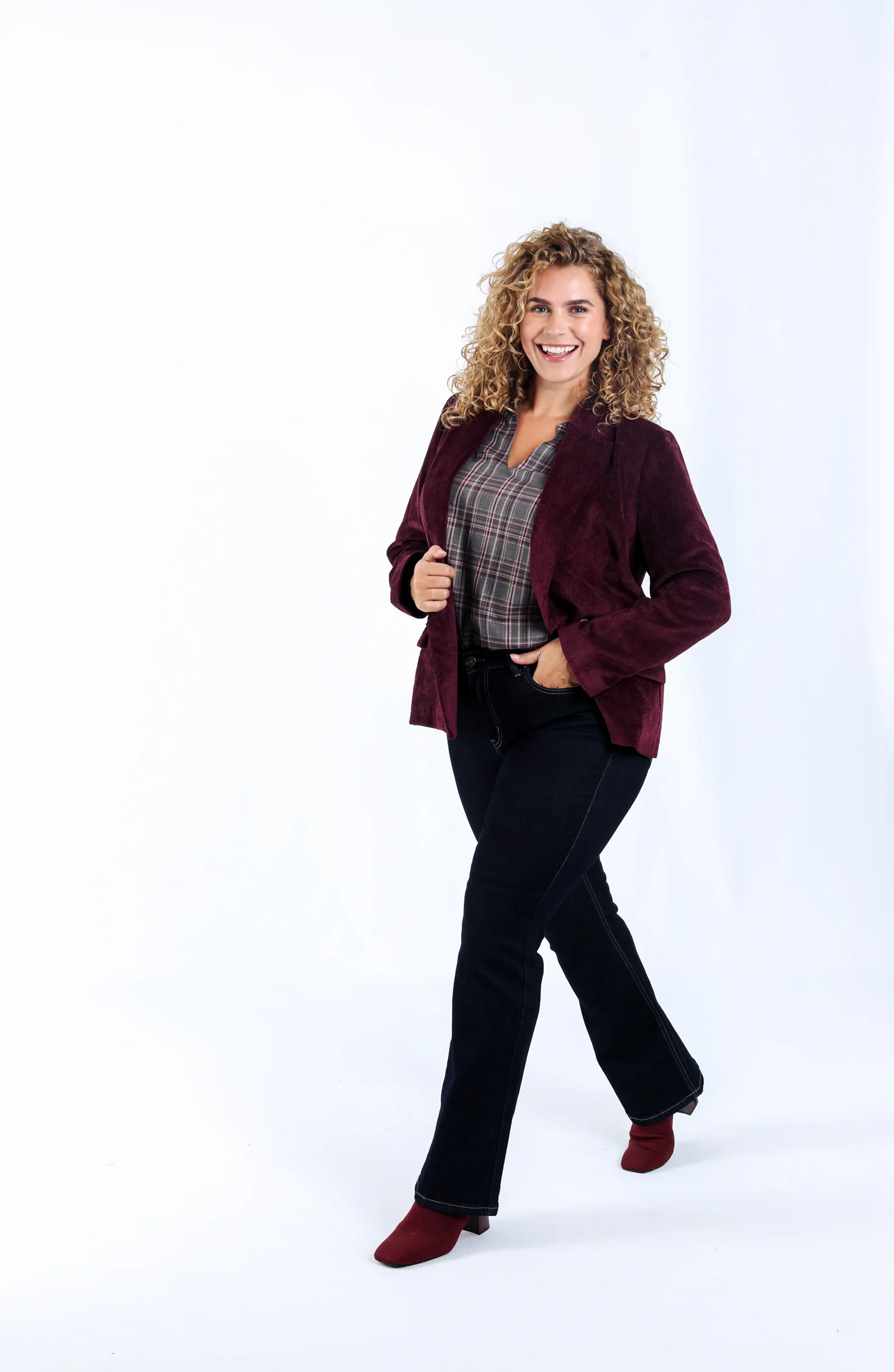 Blazer en velours côtelé uni - Image 7