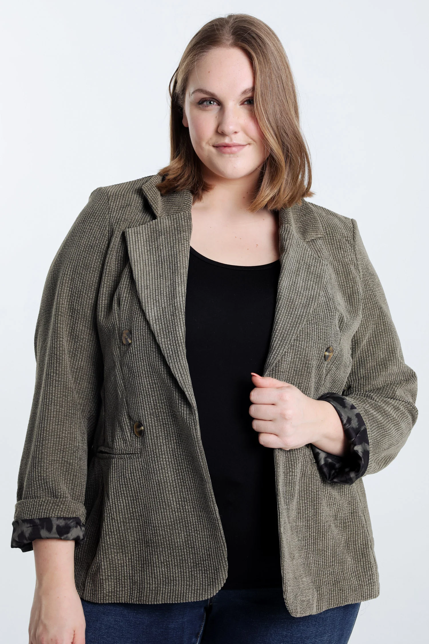 Blazer en velours doublĂ© imprimĂ© peau de bĂȘte