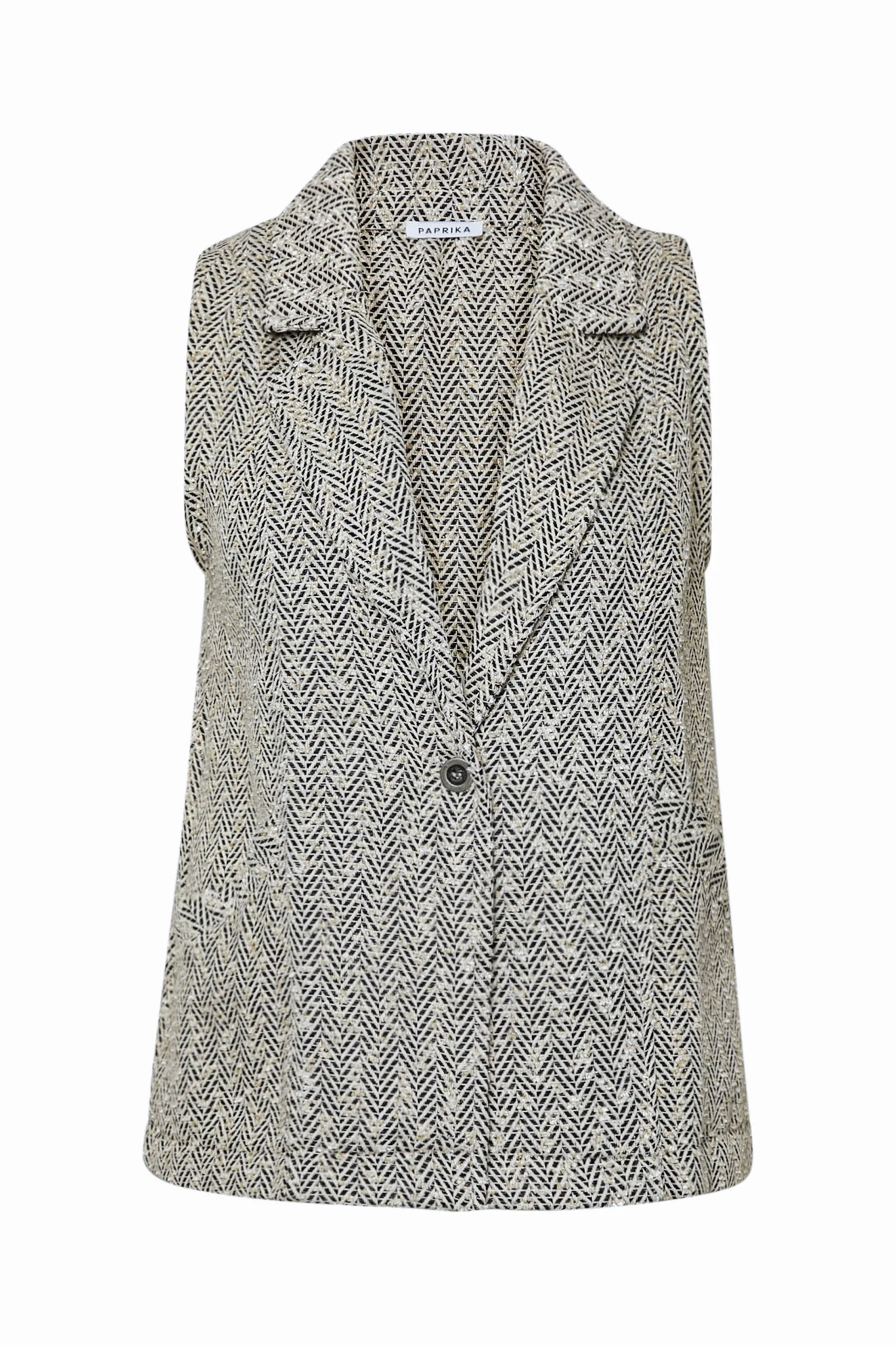 Blazer sans manches Ă motif chevrons - Image 8