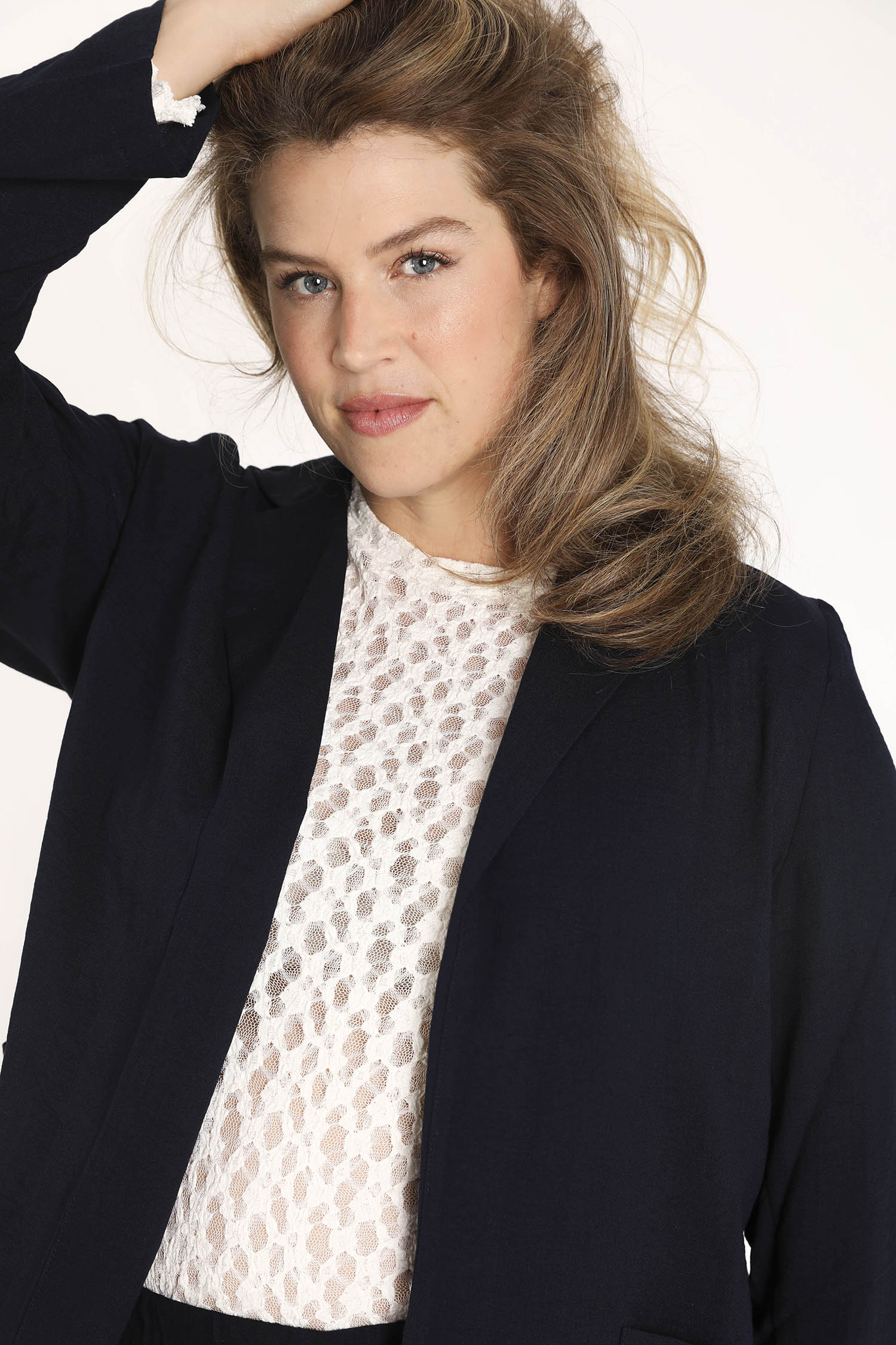 Blazer souple en viscose uni - Image 3