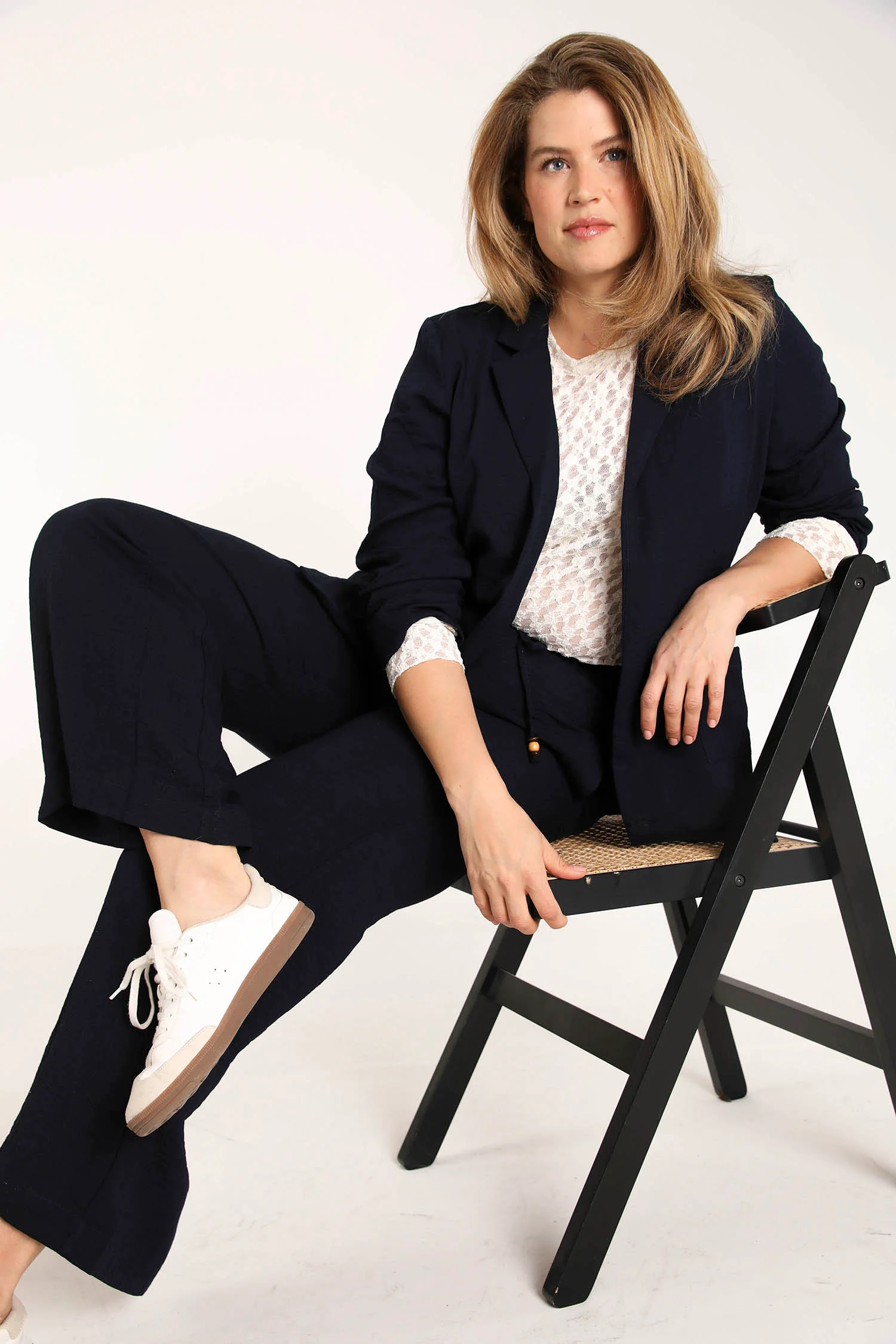 Blazer souple en viscose uni - Image 8