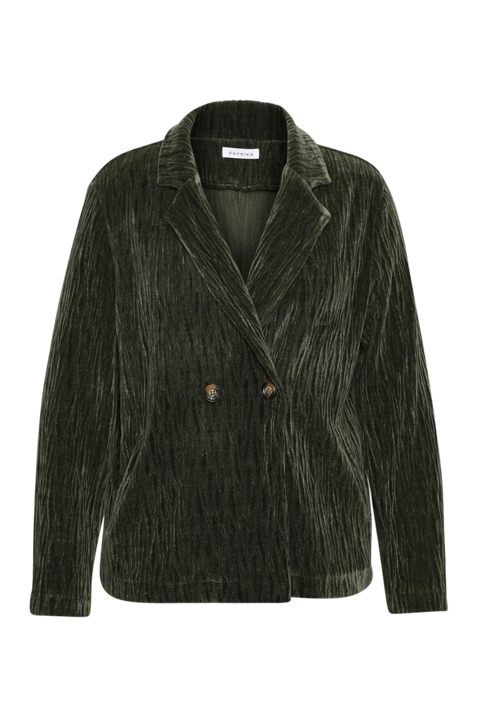 Blazer uni en velours plissé - Image 9