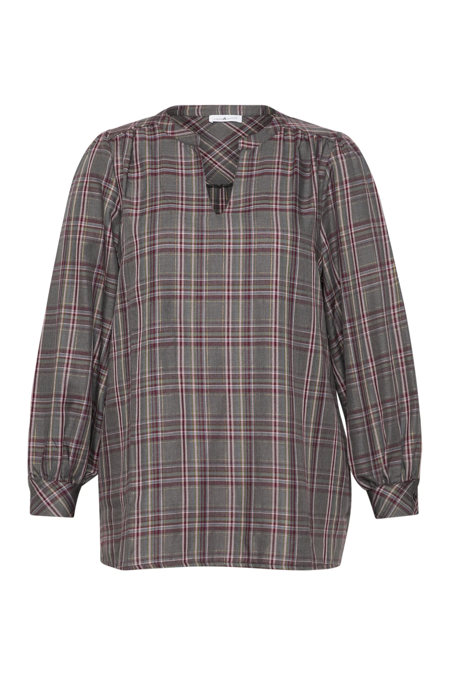 Blouse à carreaux avec lurex - Image 7