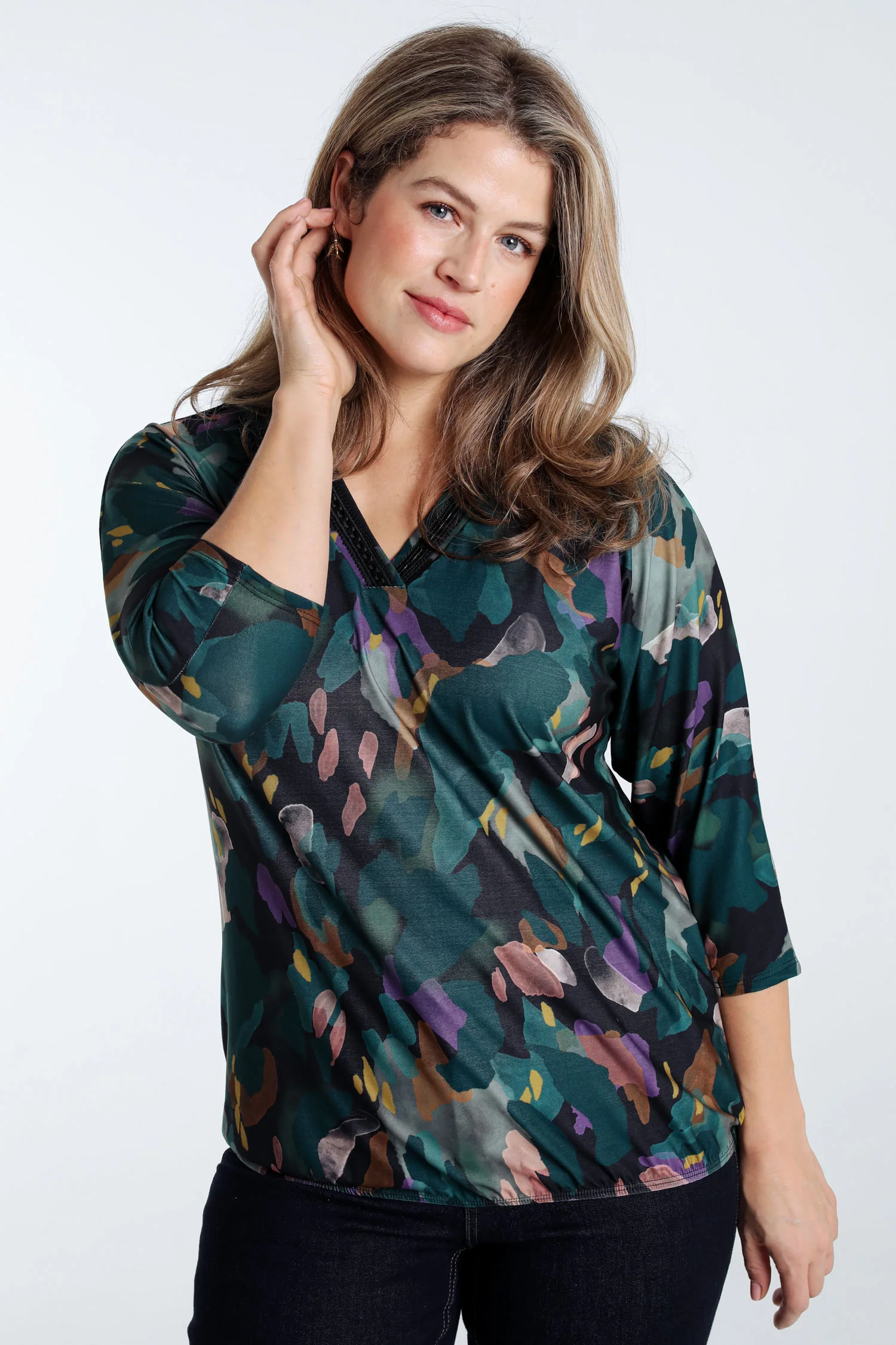 Blouse à imprimé abstrait