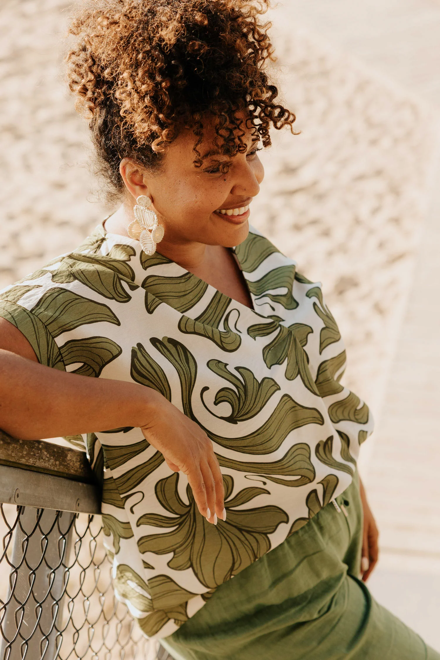 Blouse bicolore à imprimé floral - Image 12