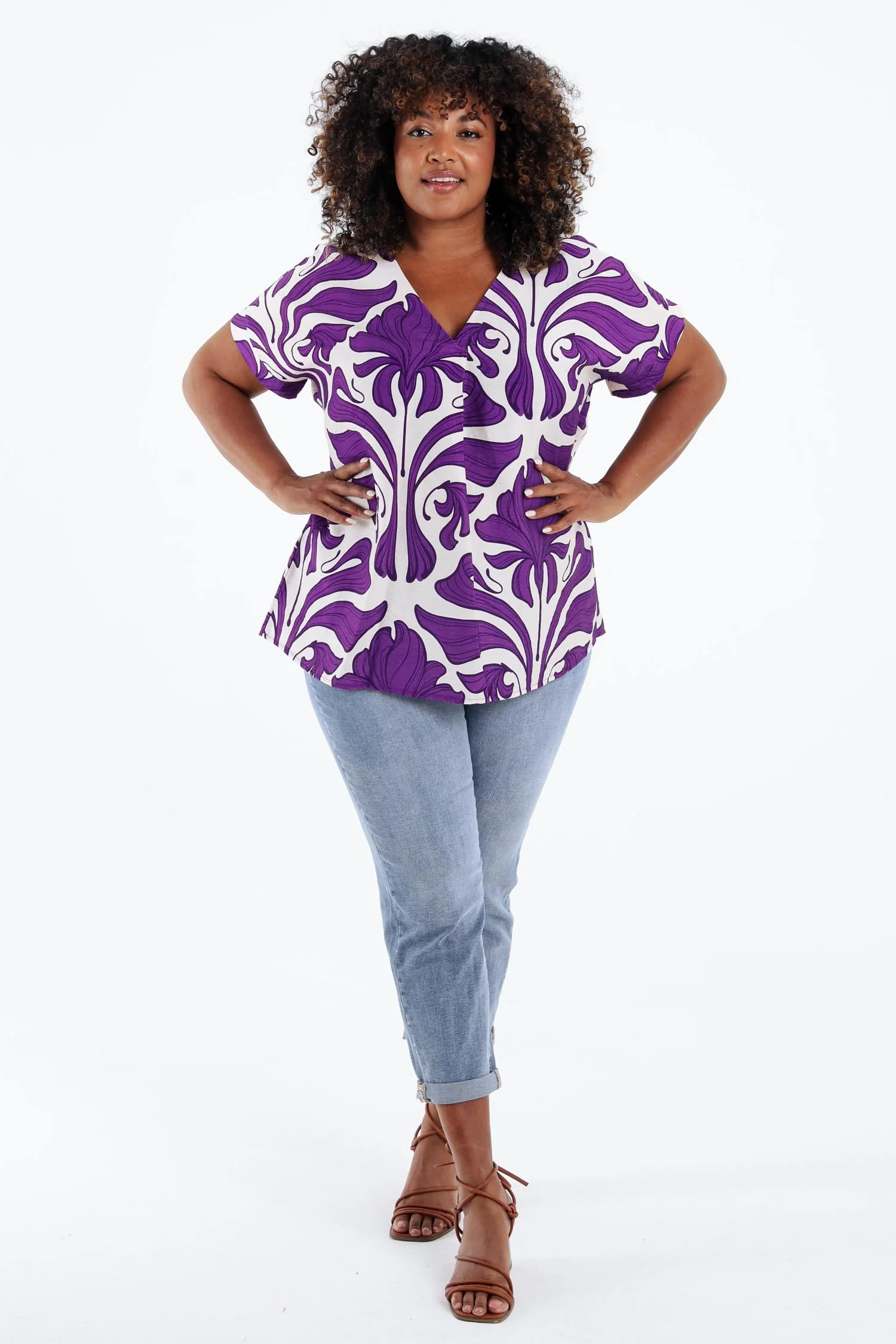 Blouse bicolore à imprimé floral - Image 7