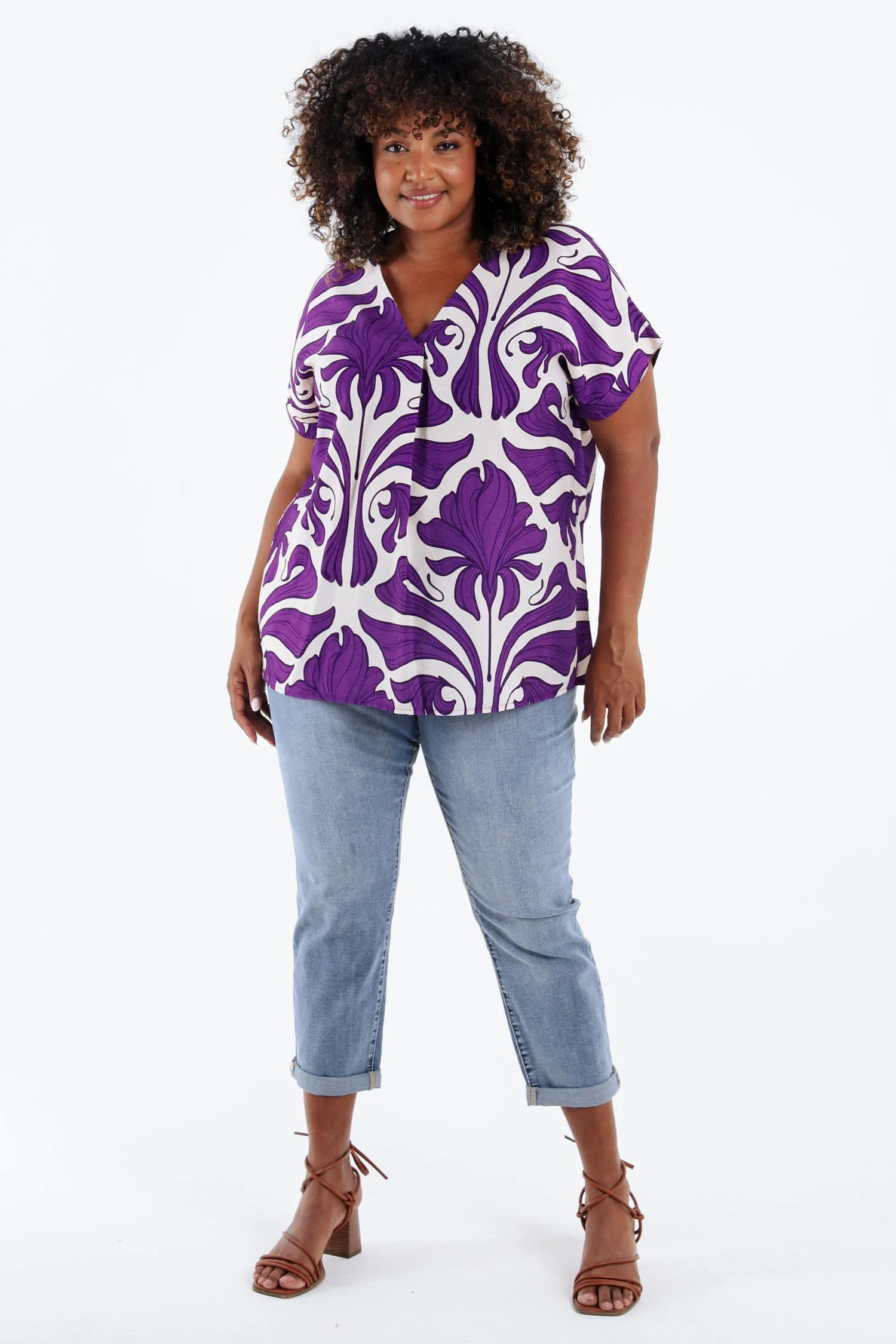 Blouse bicolore à imprimé floral - Image 9