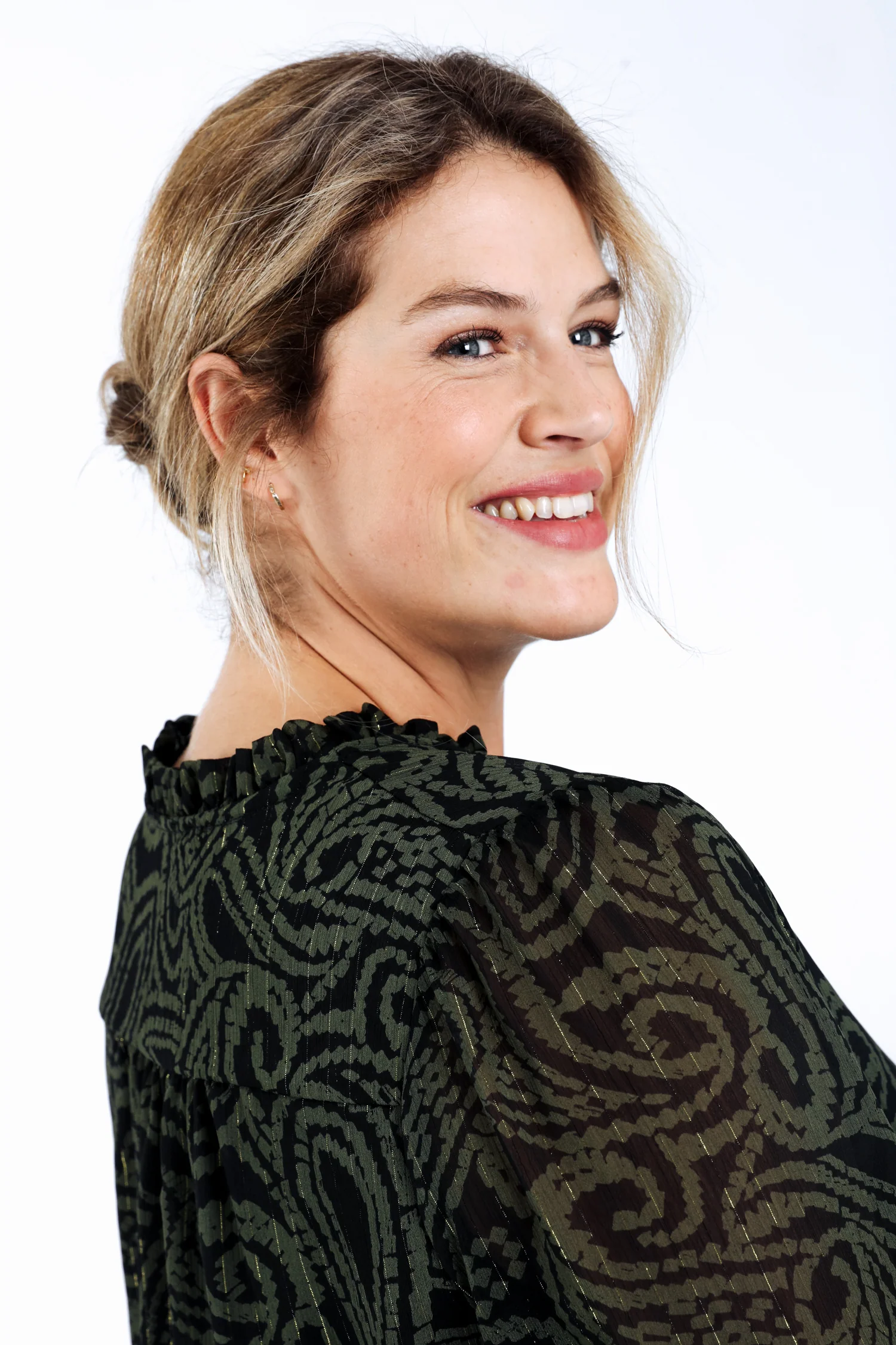 Blouse bicolore imprimé cachemire - Image 3