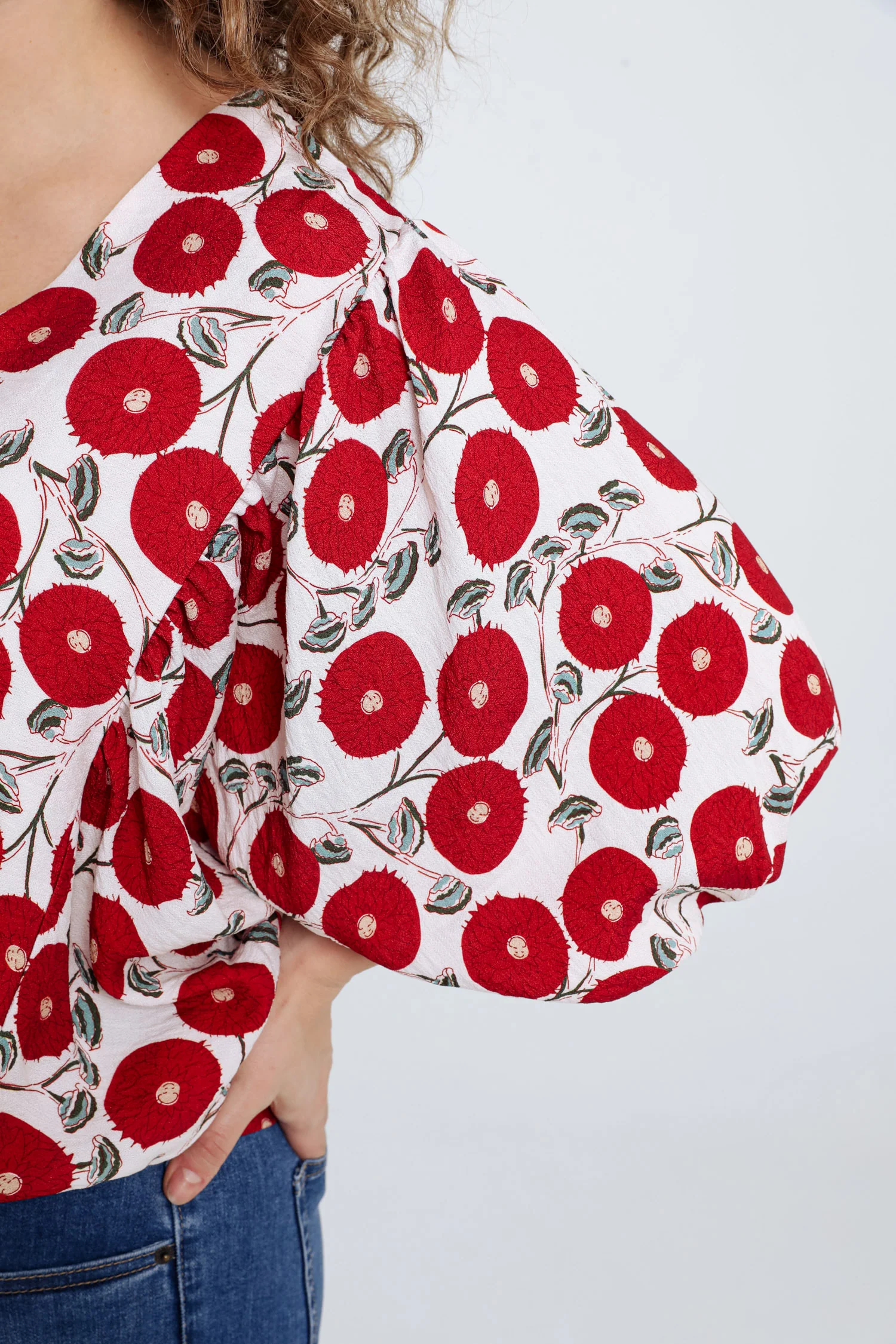 Blouse boite imprimé floral - Image 4