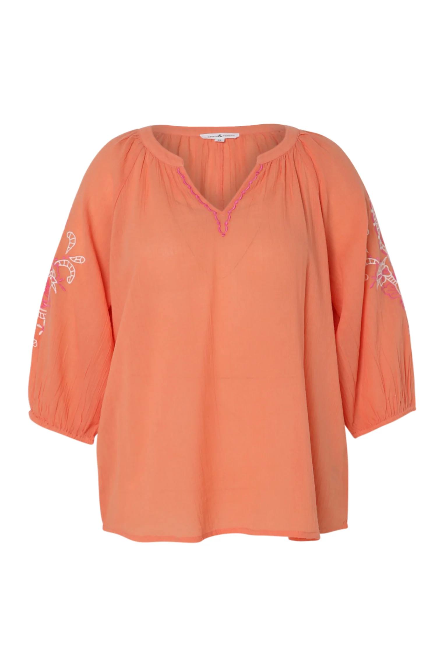Blouse en conton unie avec broderies - Image 10