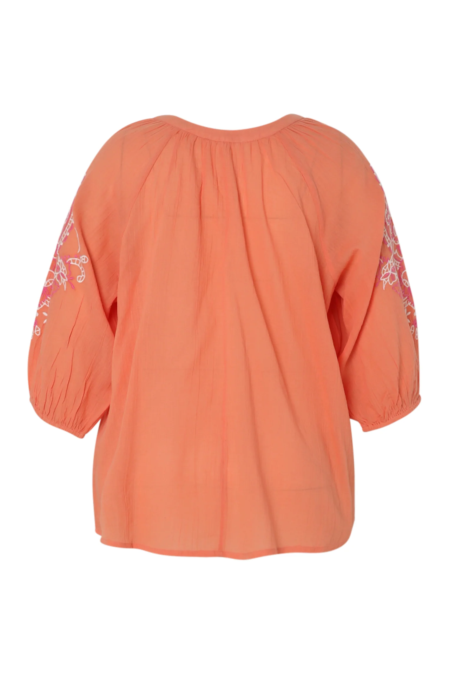 Blouse en conton unie avec broderies - Image 11