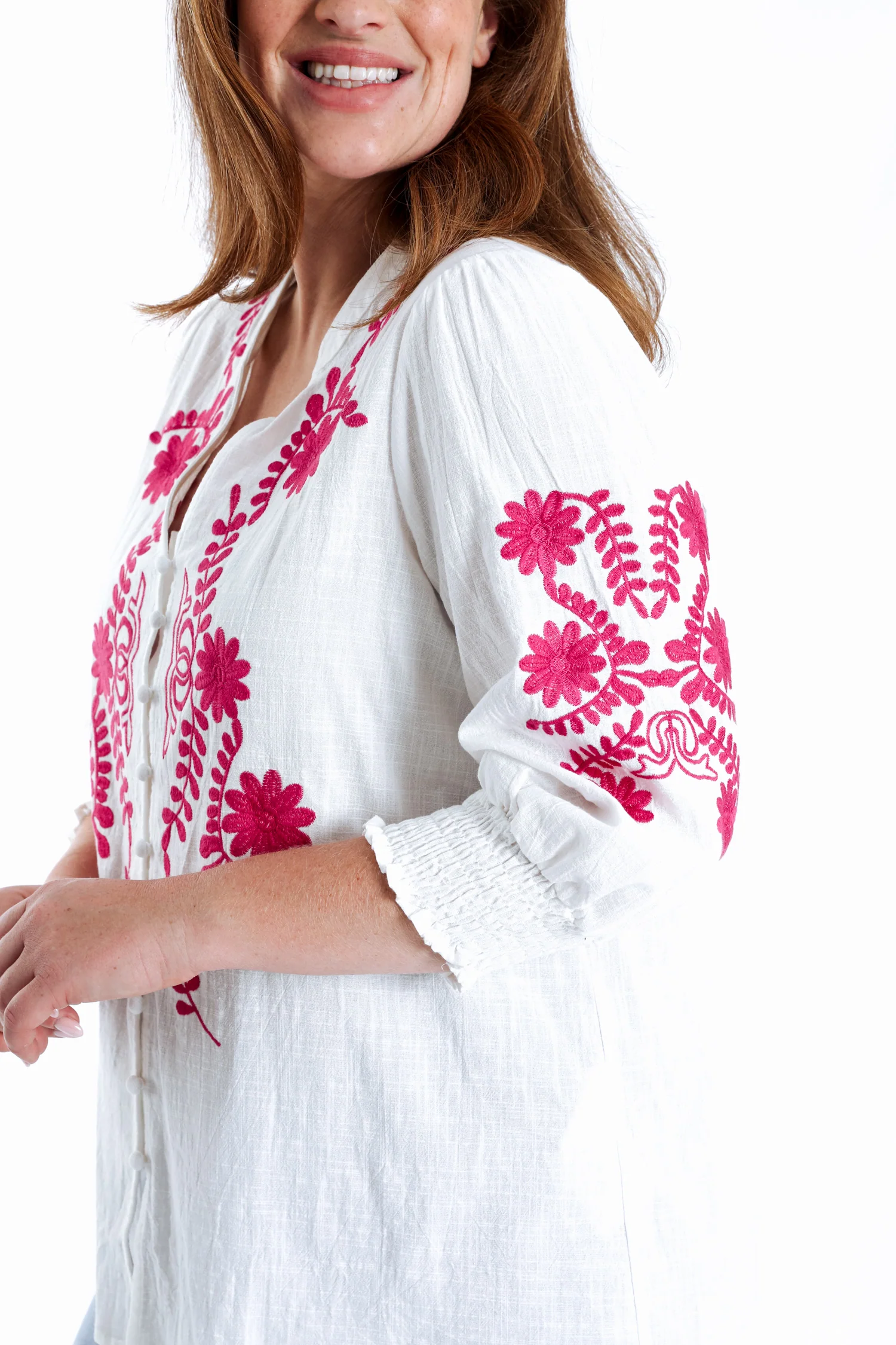 Blouse en coton avec broderies - Image 6