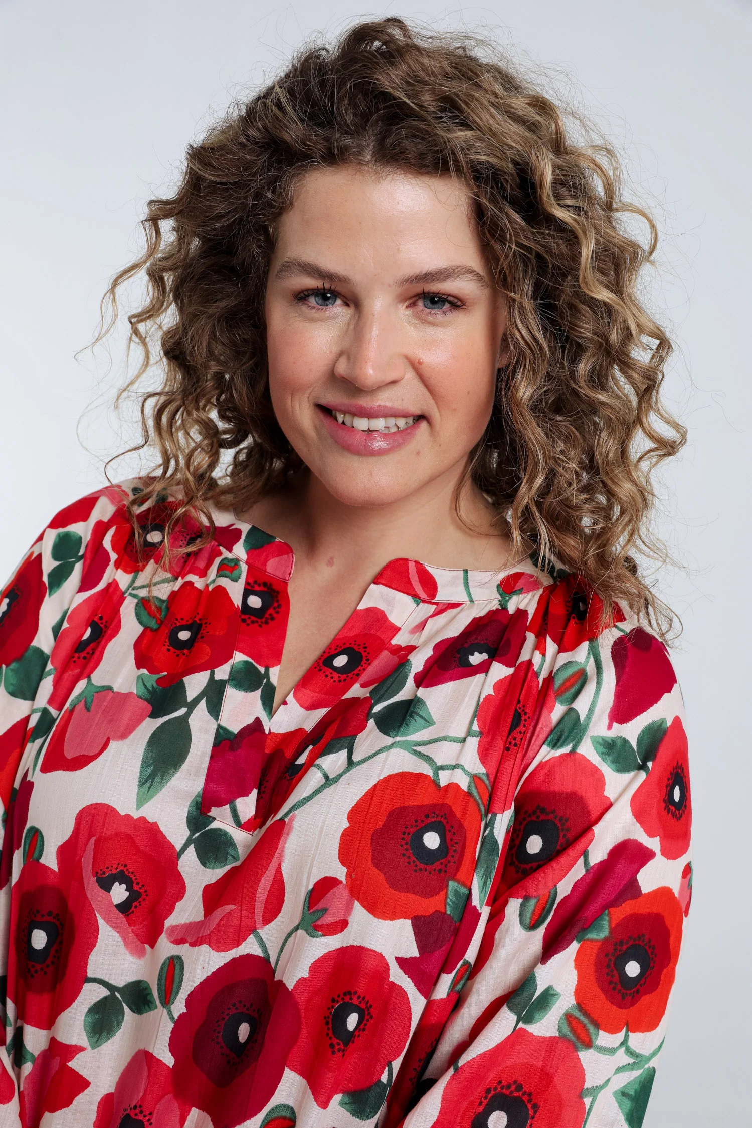 Blouse en coton imprimé coquelicots - Image 3