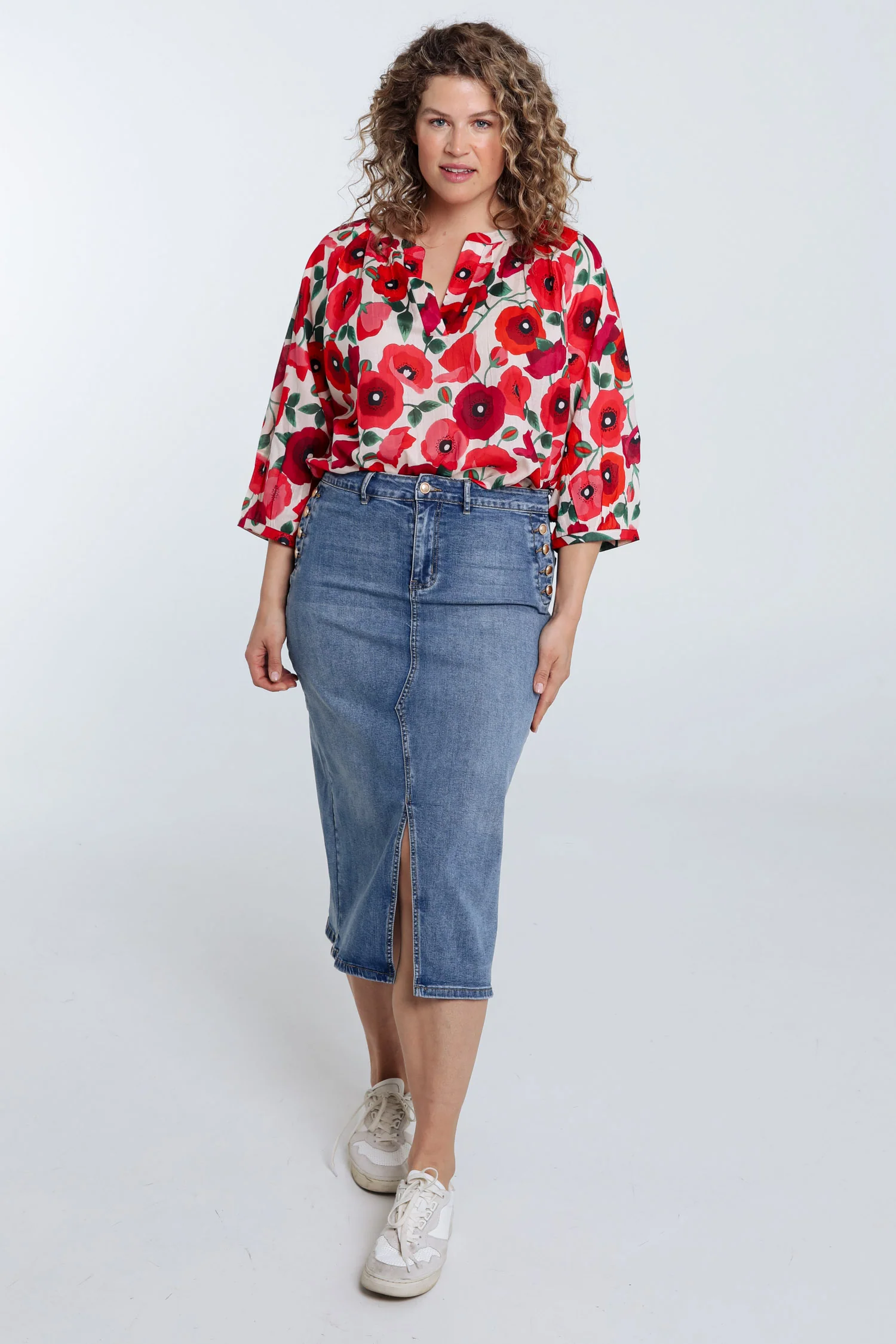 Blouse en coton imprimé coquelicots - Image 9