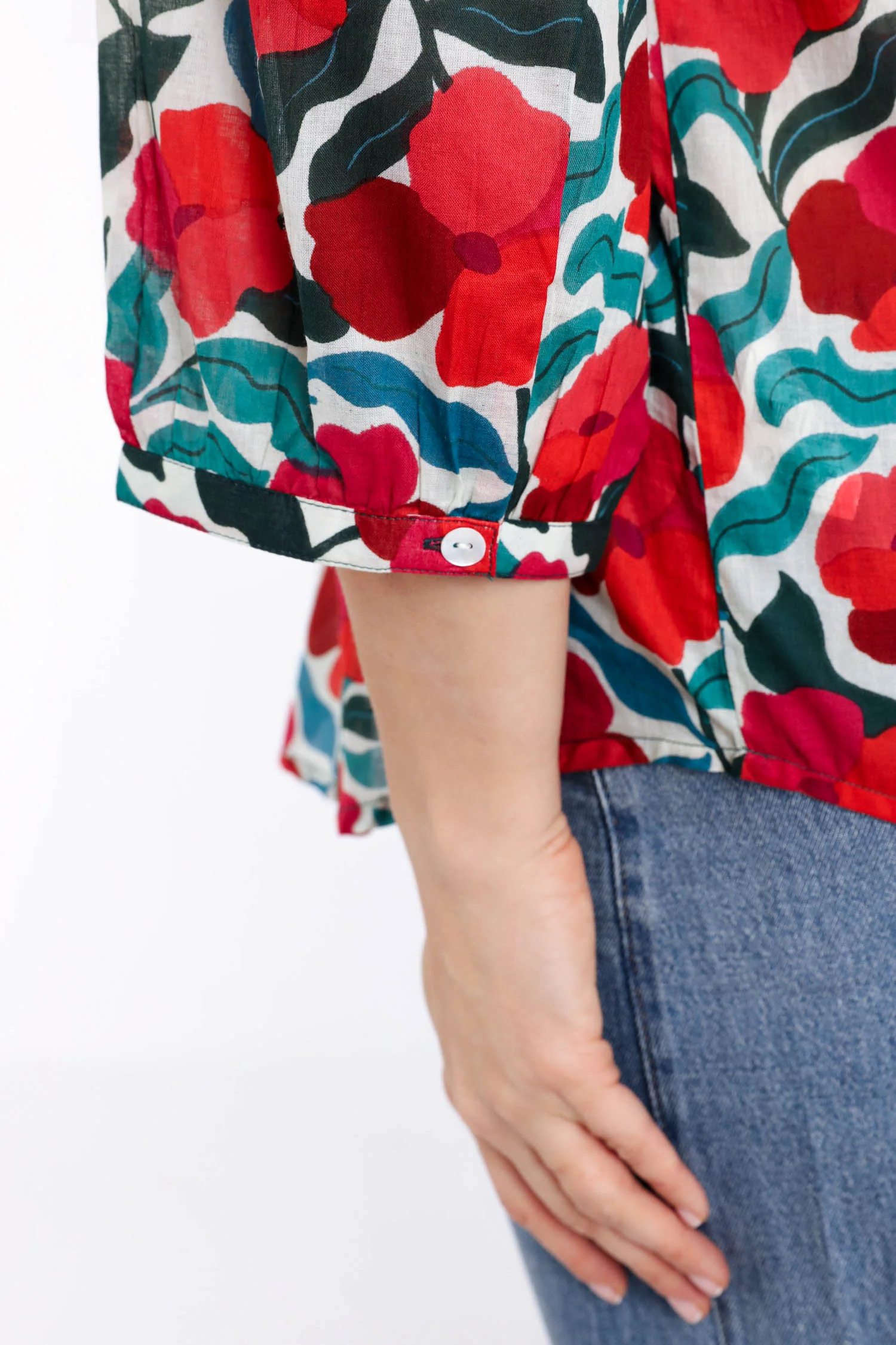 Blouse en coton imprimé fleuri - Image 5
