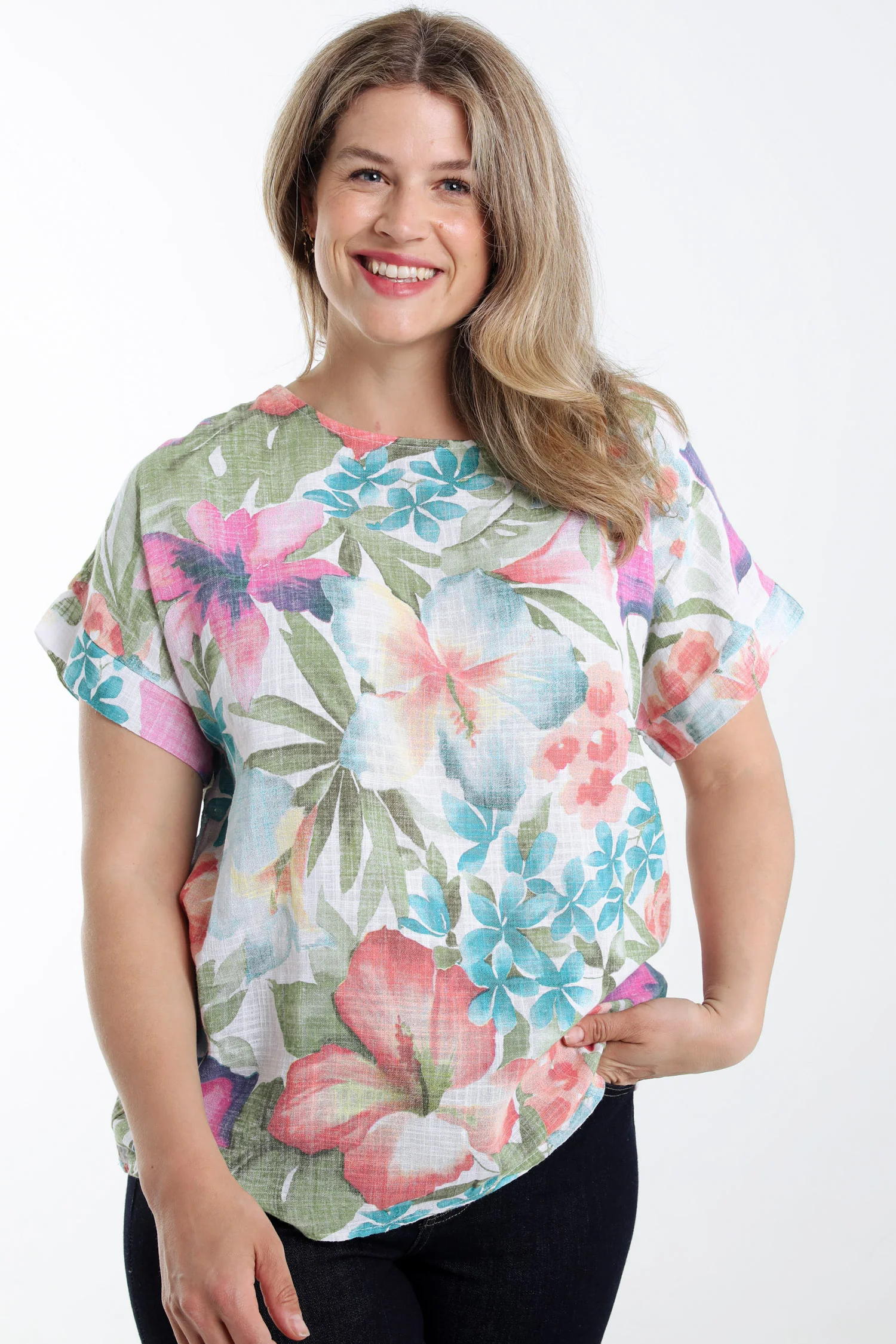 Blouse en coton imprimé floral