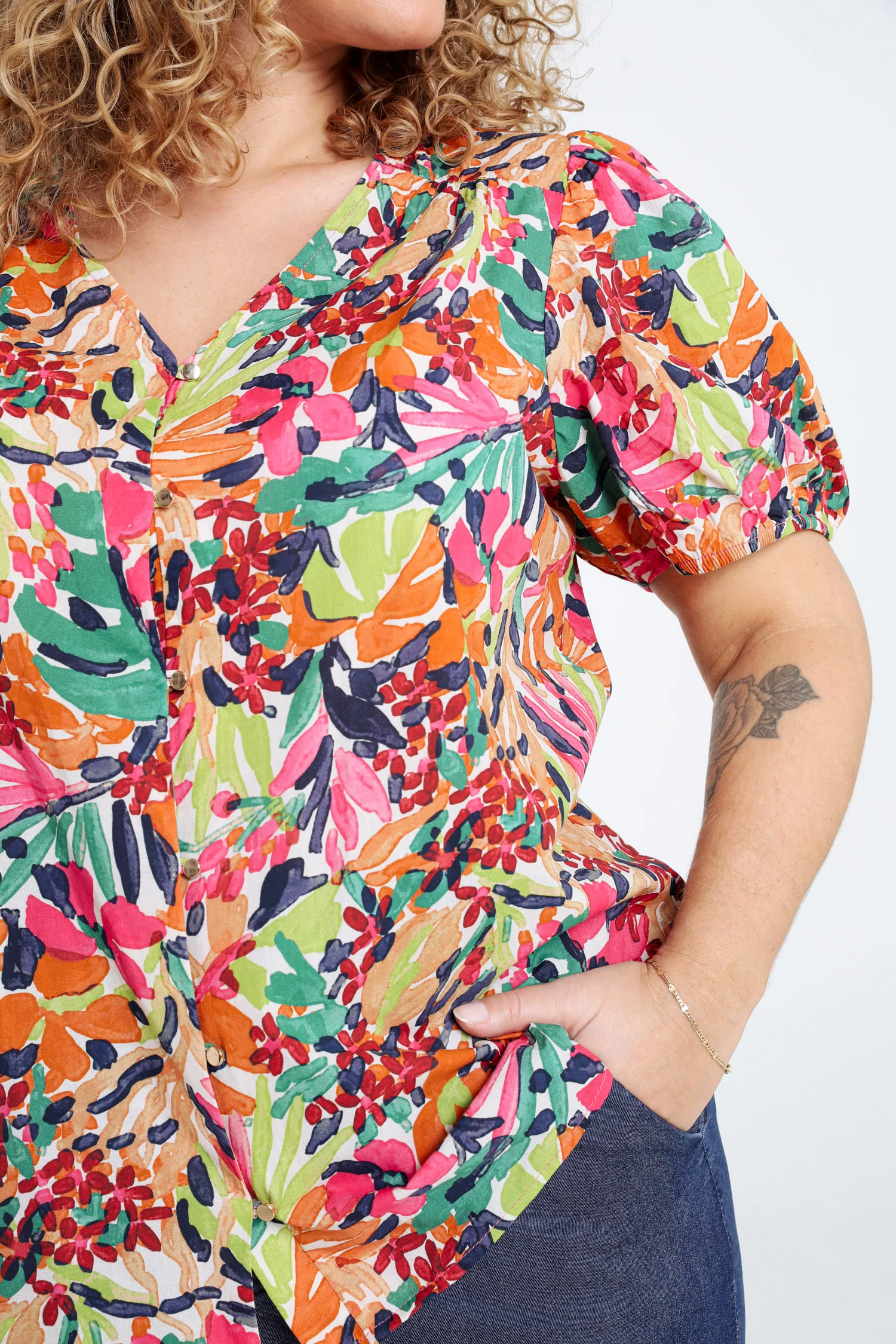 Blouse en coton imprimé floral - Image 6
