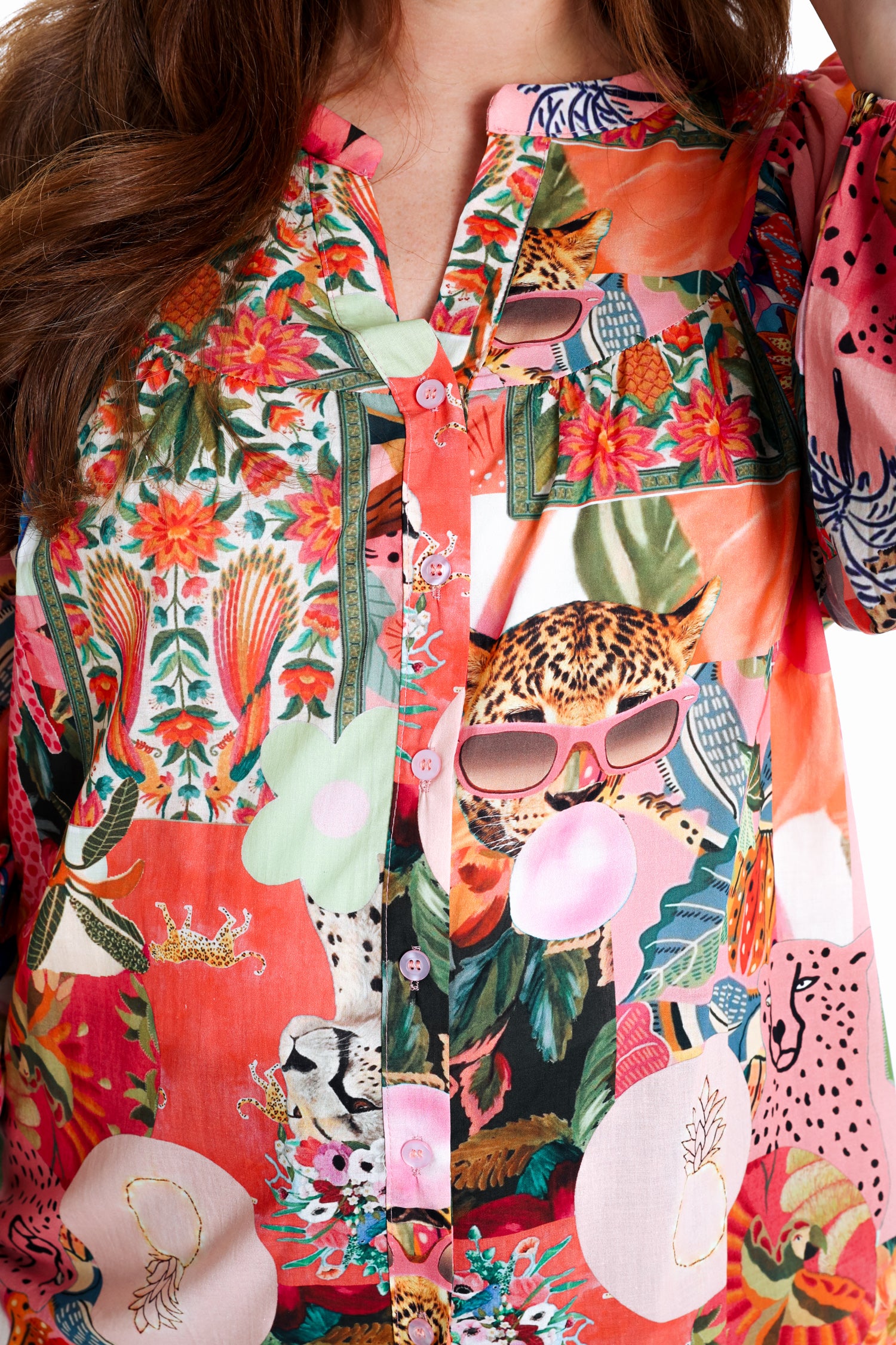Blouse en coton imprimé jungle - Image 5