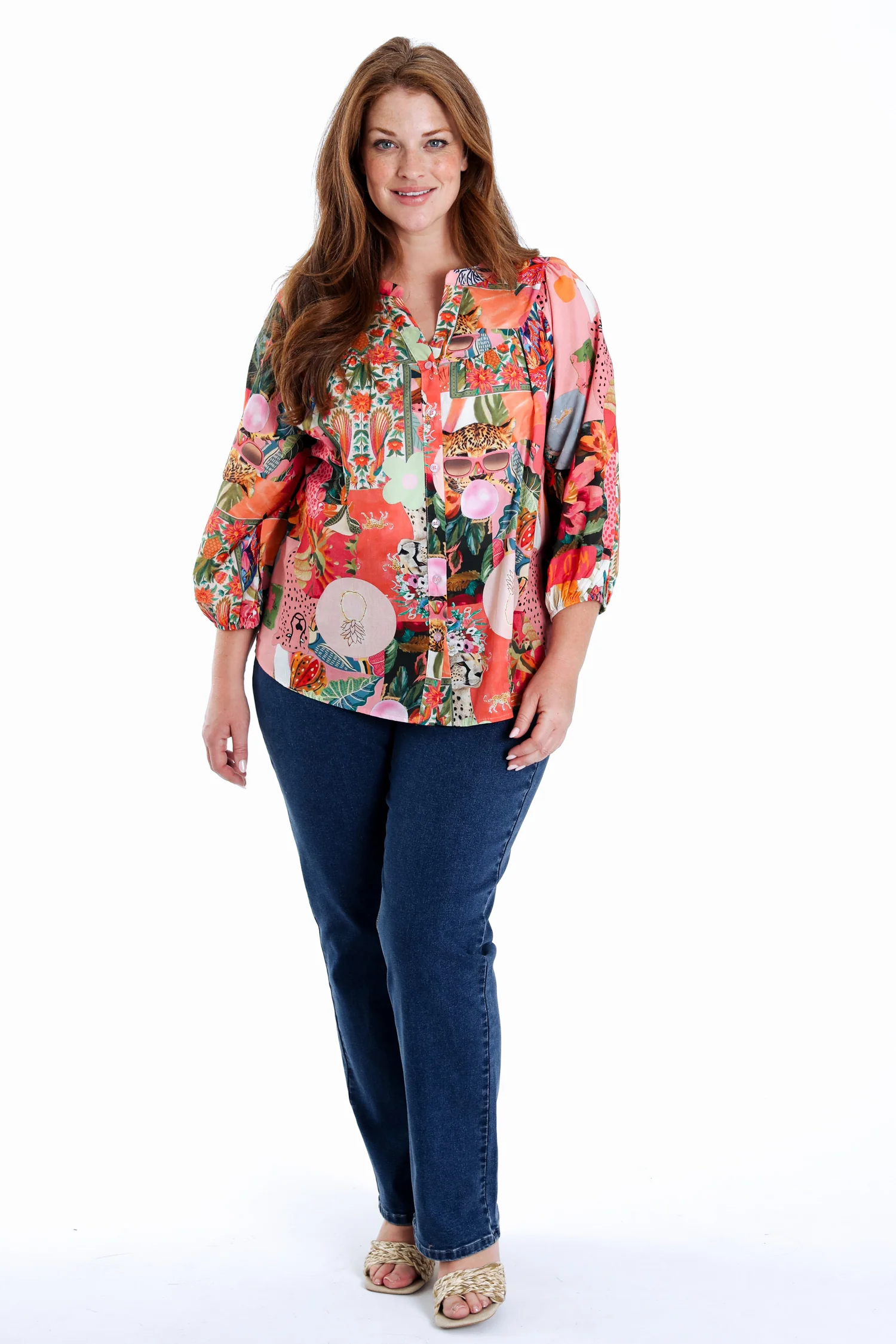 Blouse en coton imprimé jungle - Image 8