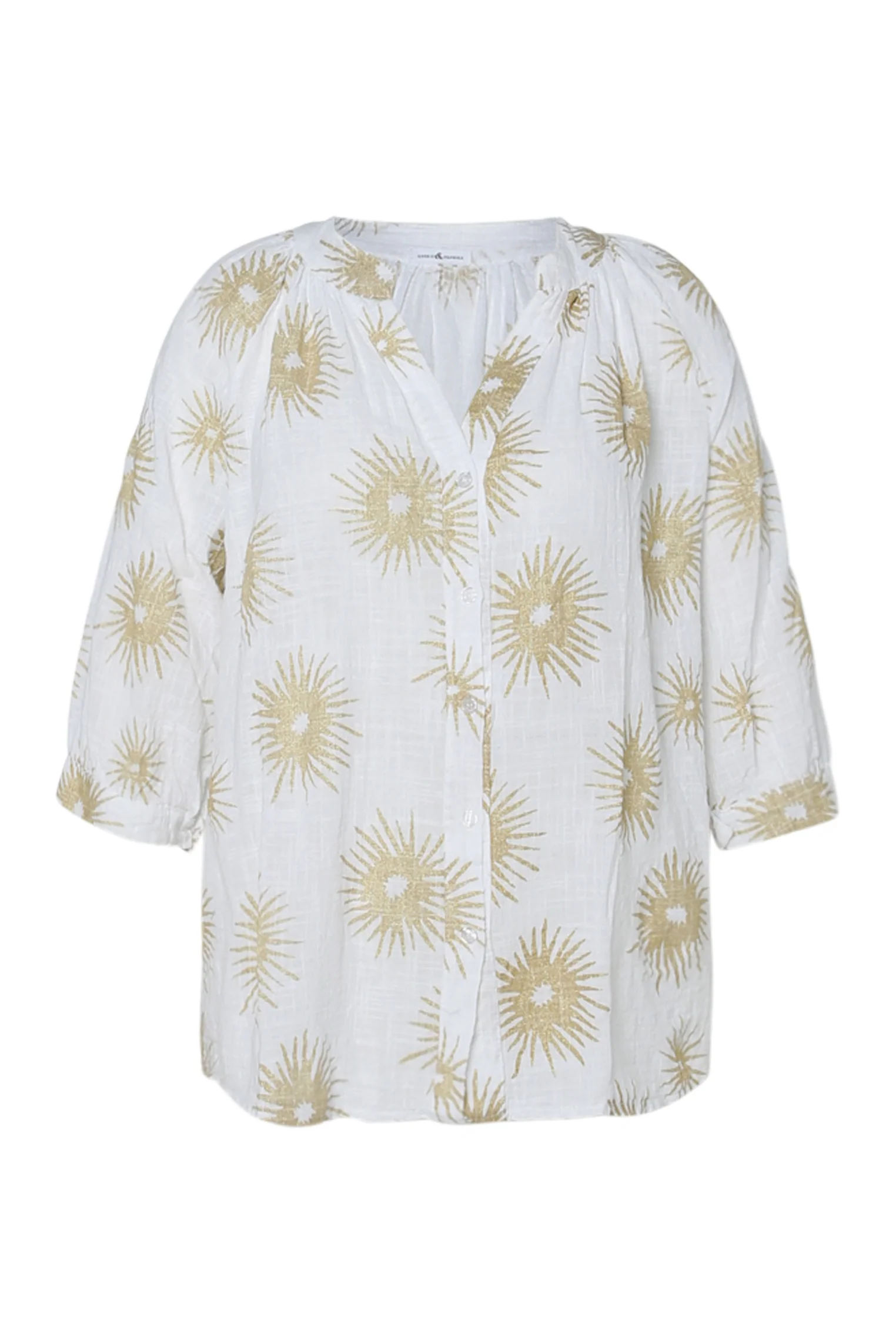 Blouse en coton imprimé soleil en foil - Image 10