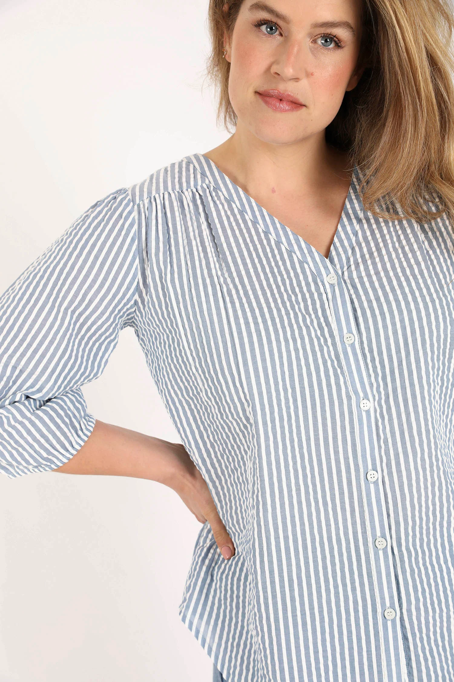 Blouse en coton rayée - Image 4