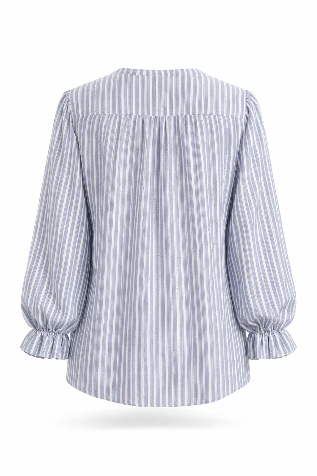 Blouse en coton rayée avec volants - Image 11