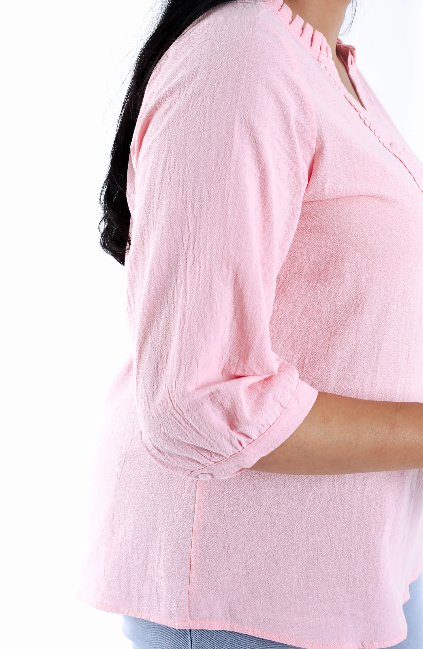 Blouse en coton unie - Image 5
