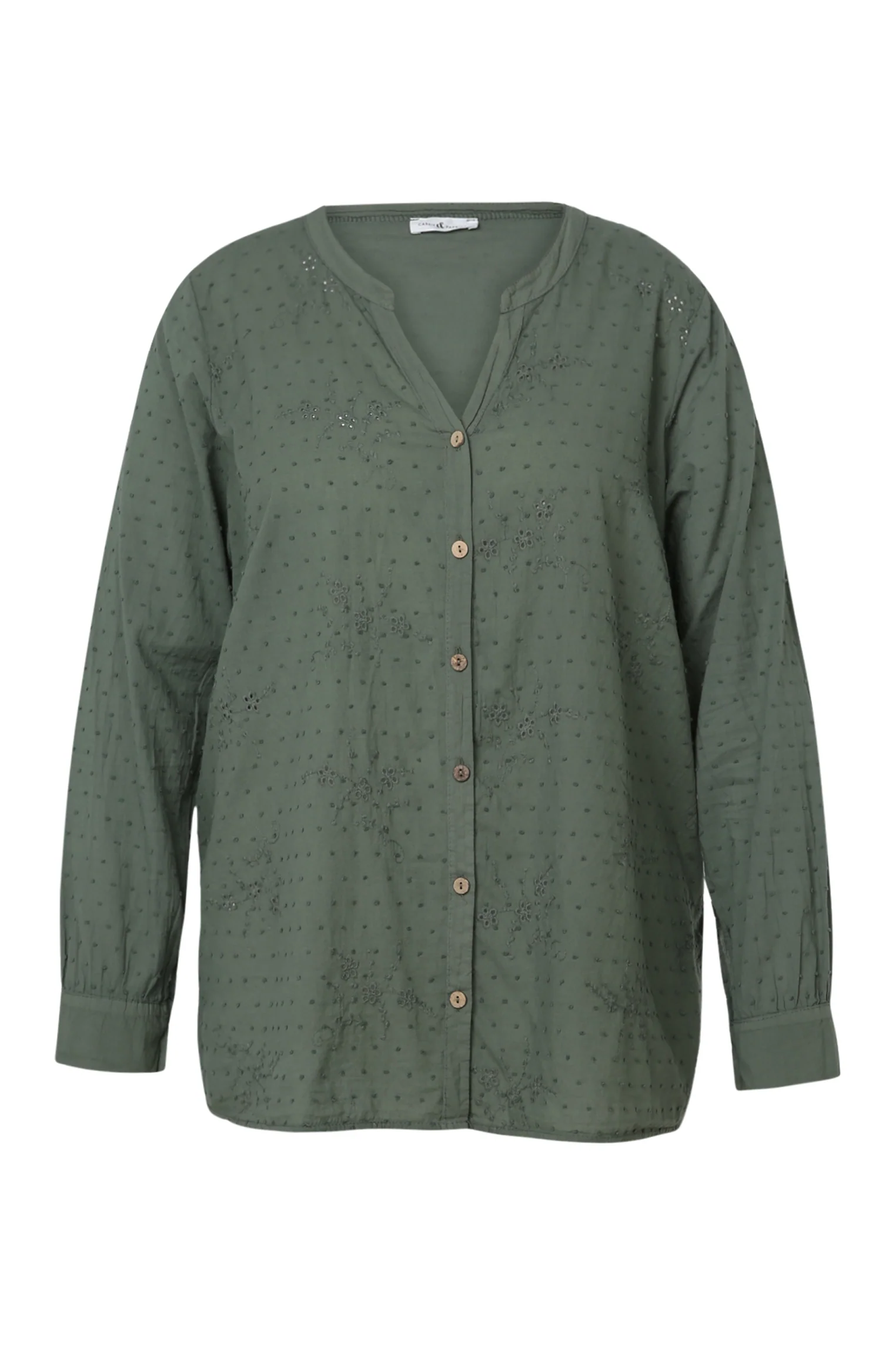 Blouse en coton unie broderies et plumetis - Image 10