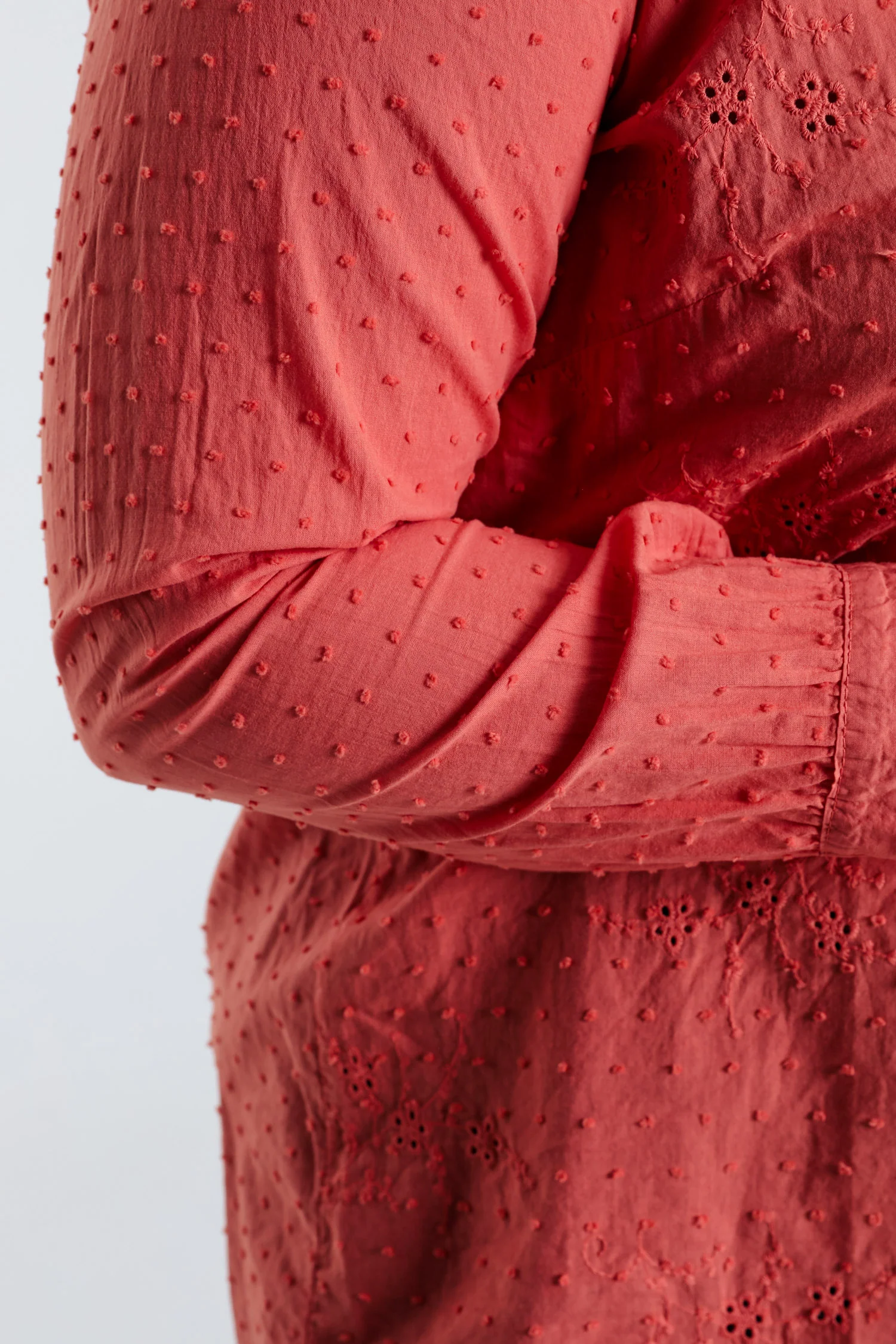 Blouse en coton unie broderies et plumetis - Image 16