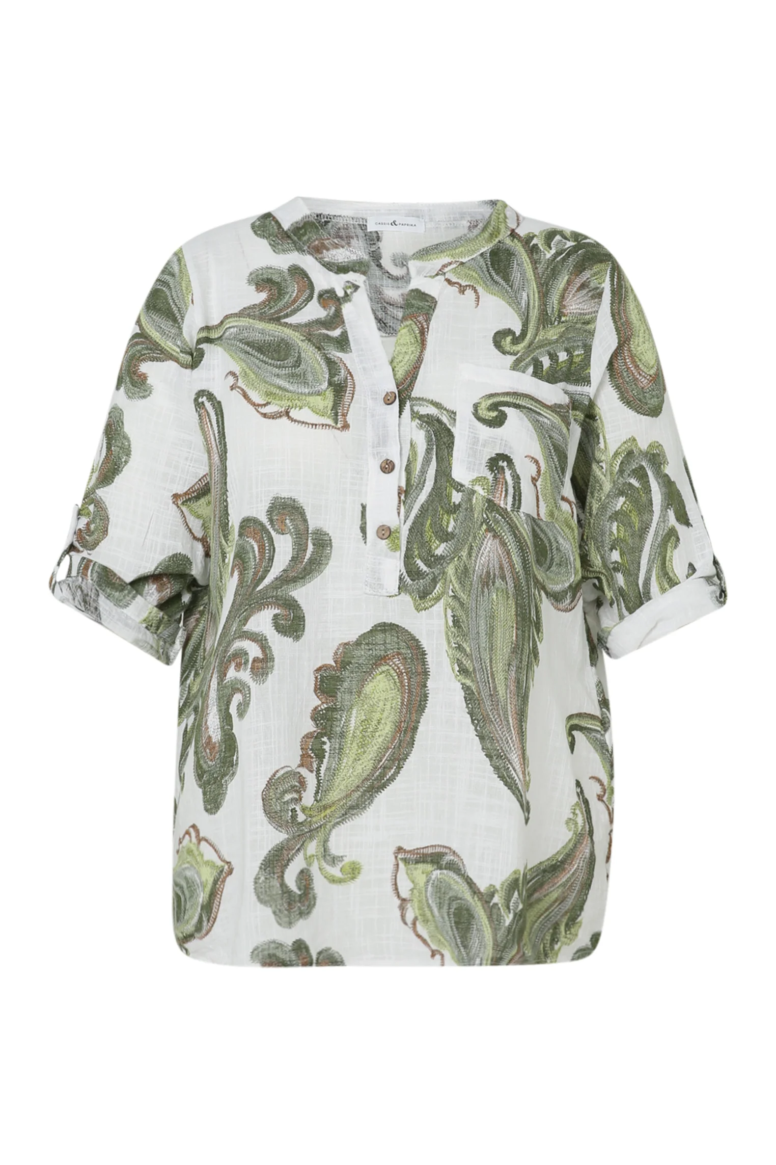 Blouse en gaze de coton imprimé cachemire - Image 10