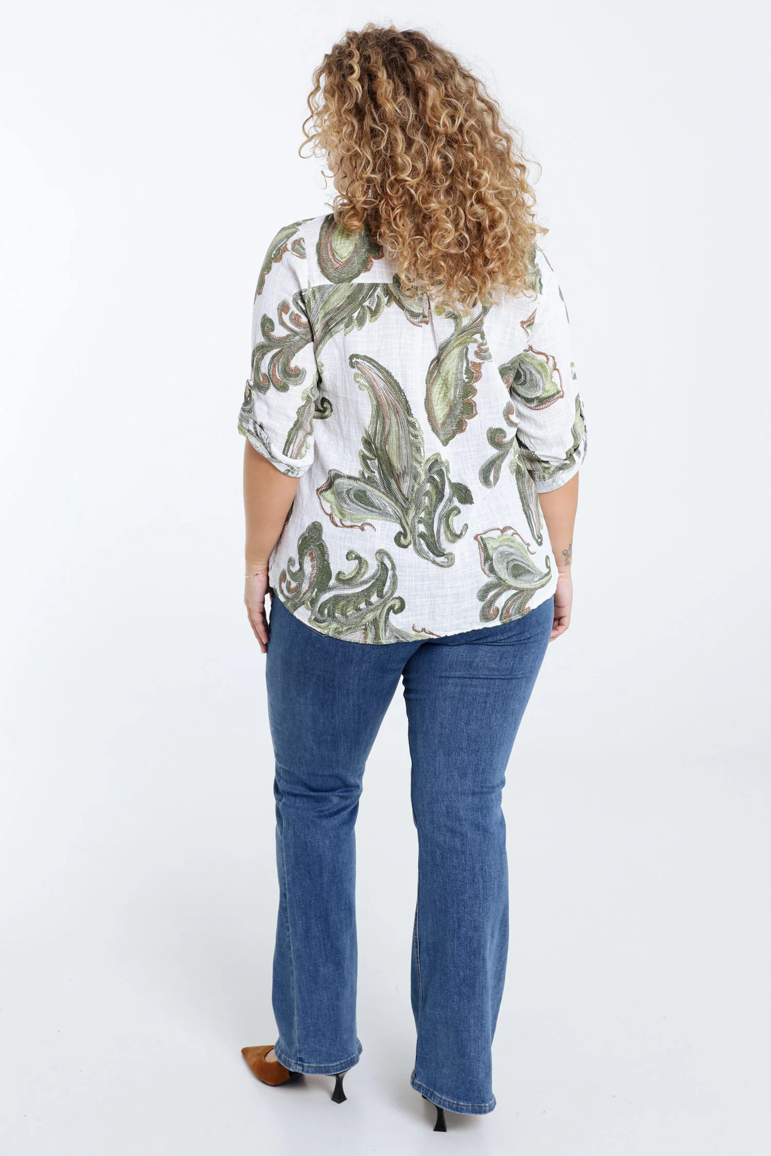 Blouse en gaze de coton imprimé cachemire - Image 2