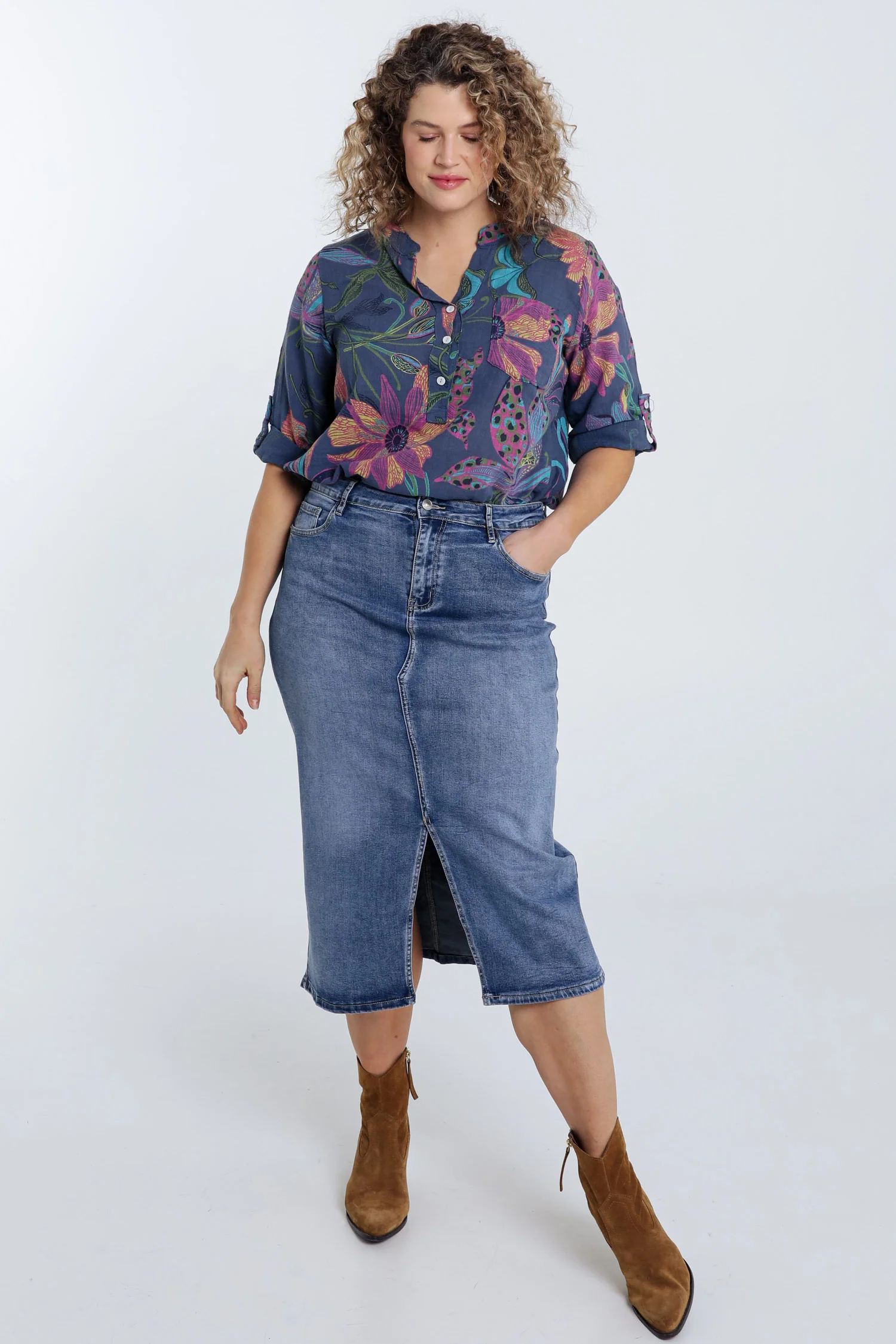 Blouse en gaze de coton imprimé floral - Image 19