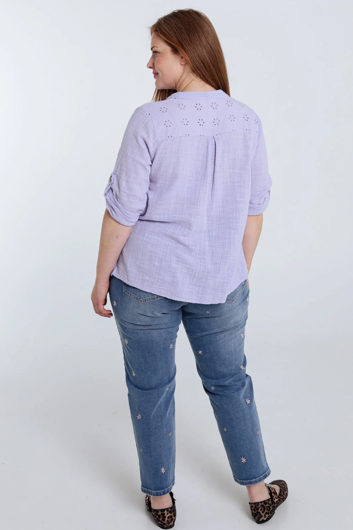 Blouse en gaze de coton unie - Image 13