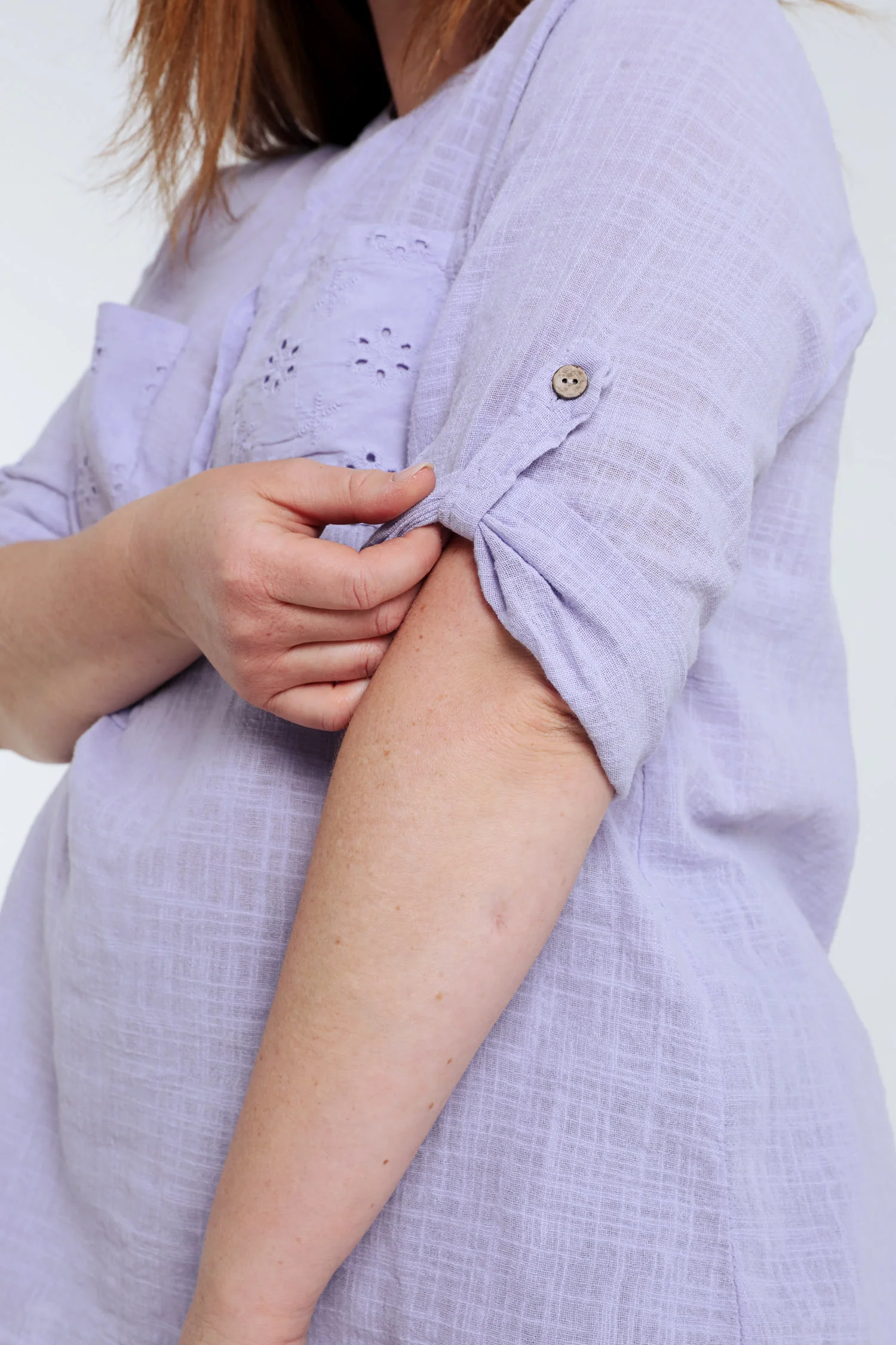 Blouse en gaze de coton unie - Image 16