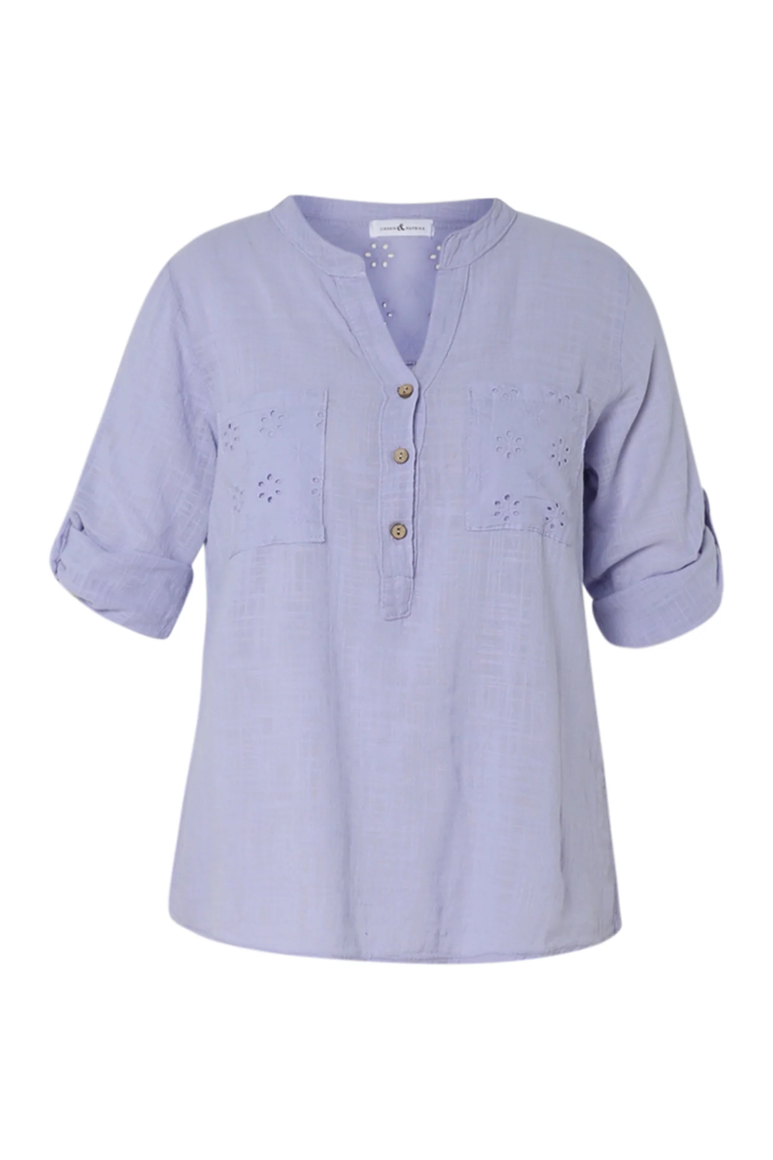 Blouse en gaze de coton unie - Image 21