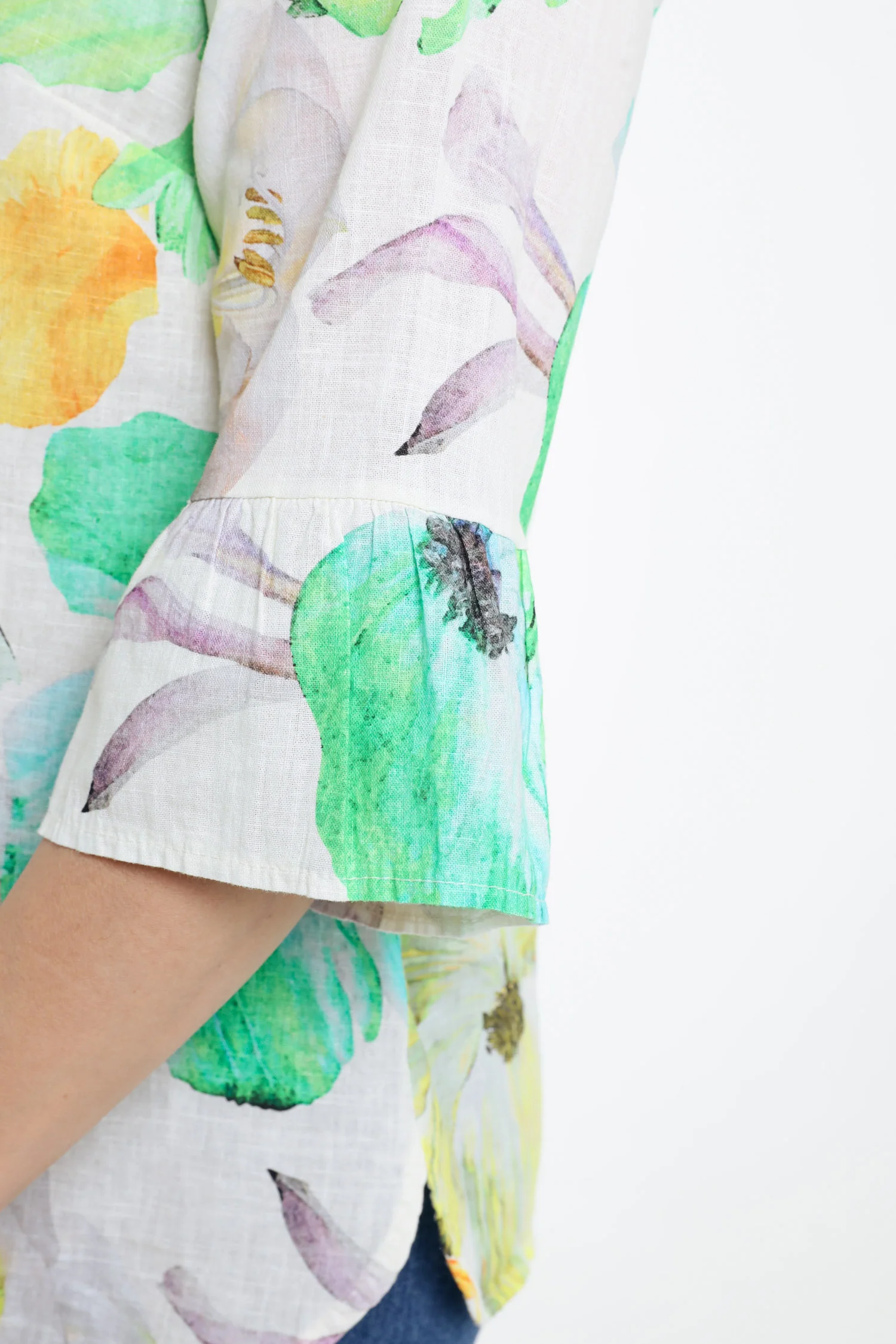 Blouse en lin imprimé floral - Image 4