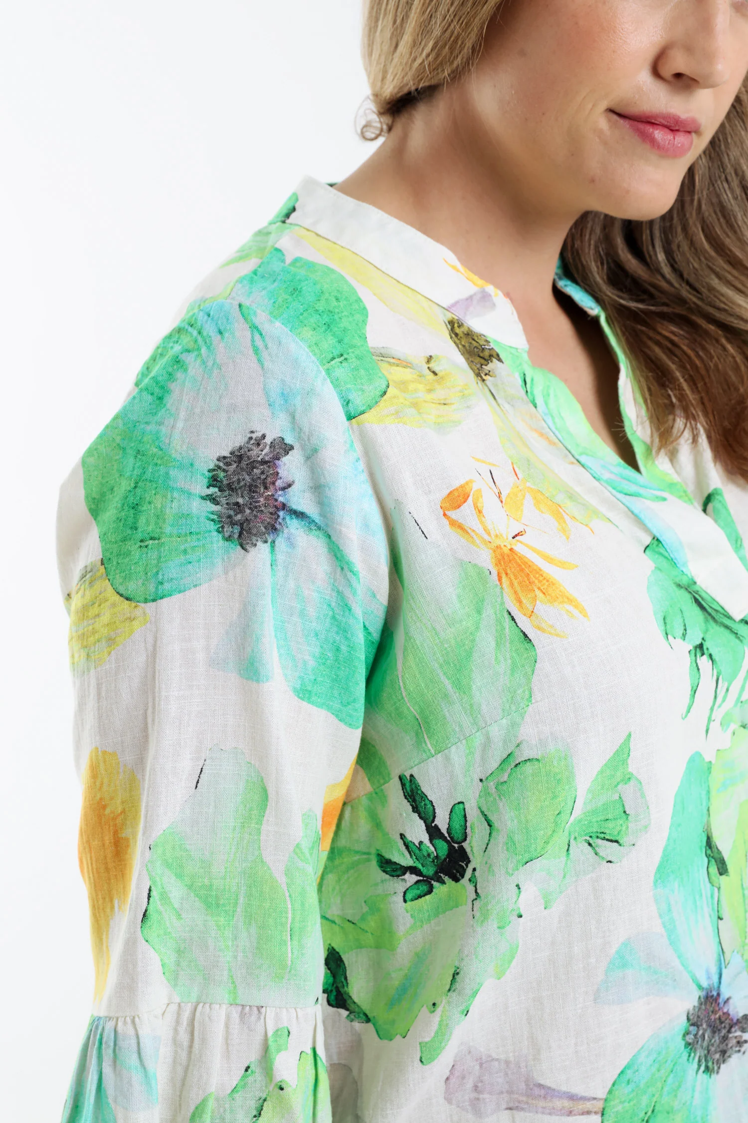 Blouse en lin imprimé floral - Image 6