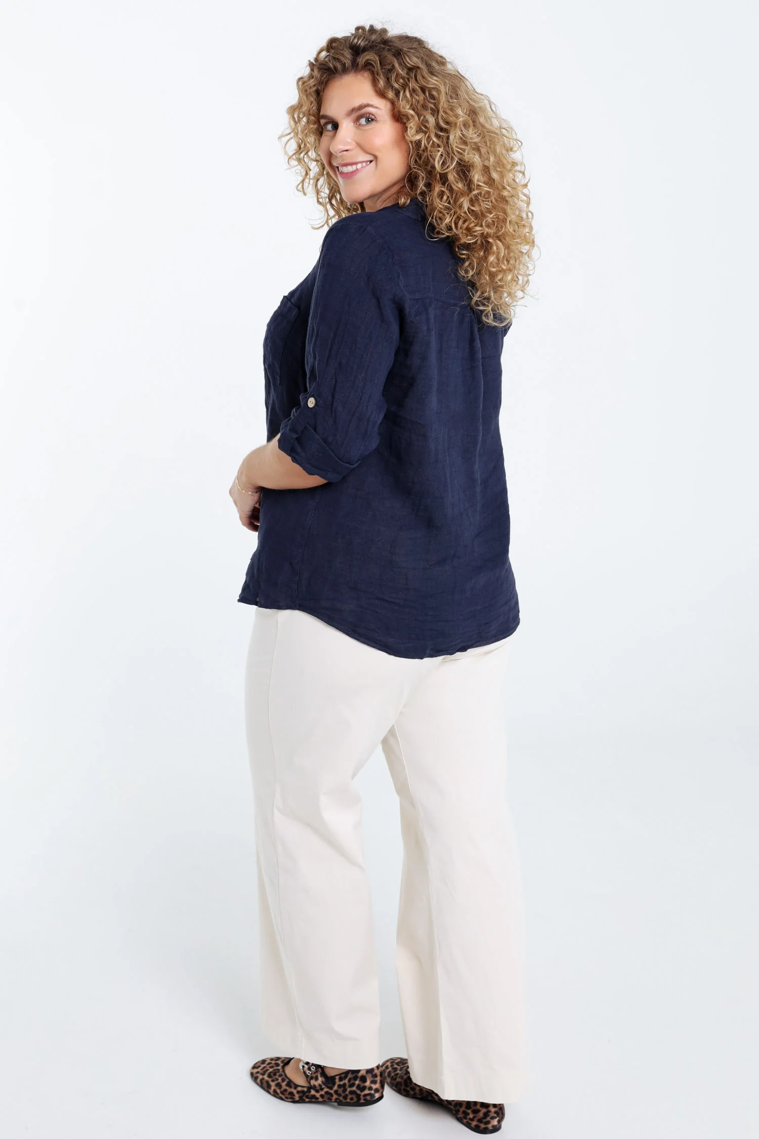 Blouse en lin unie - Image 2