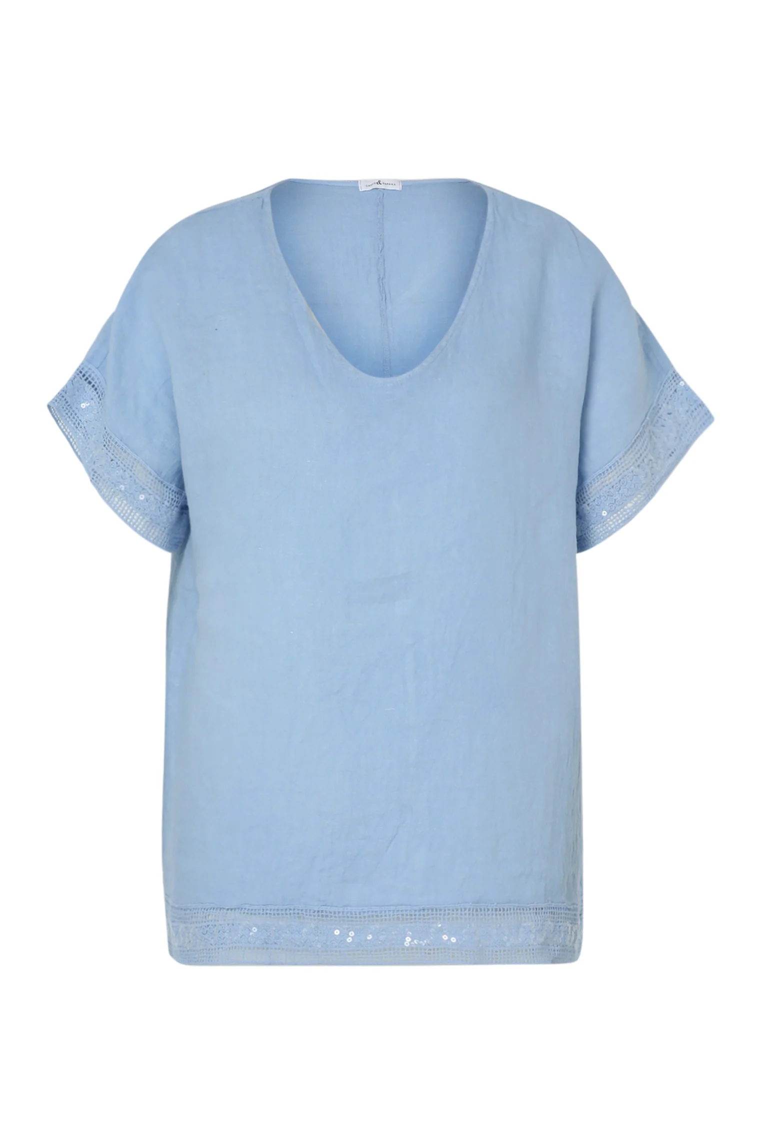 Blouse en lin unie détail sequins - Image 21