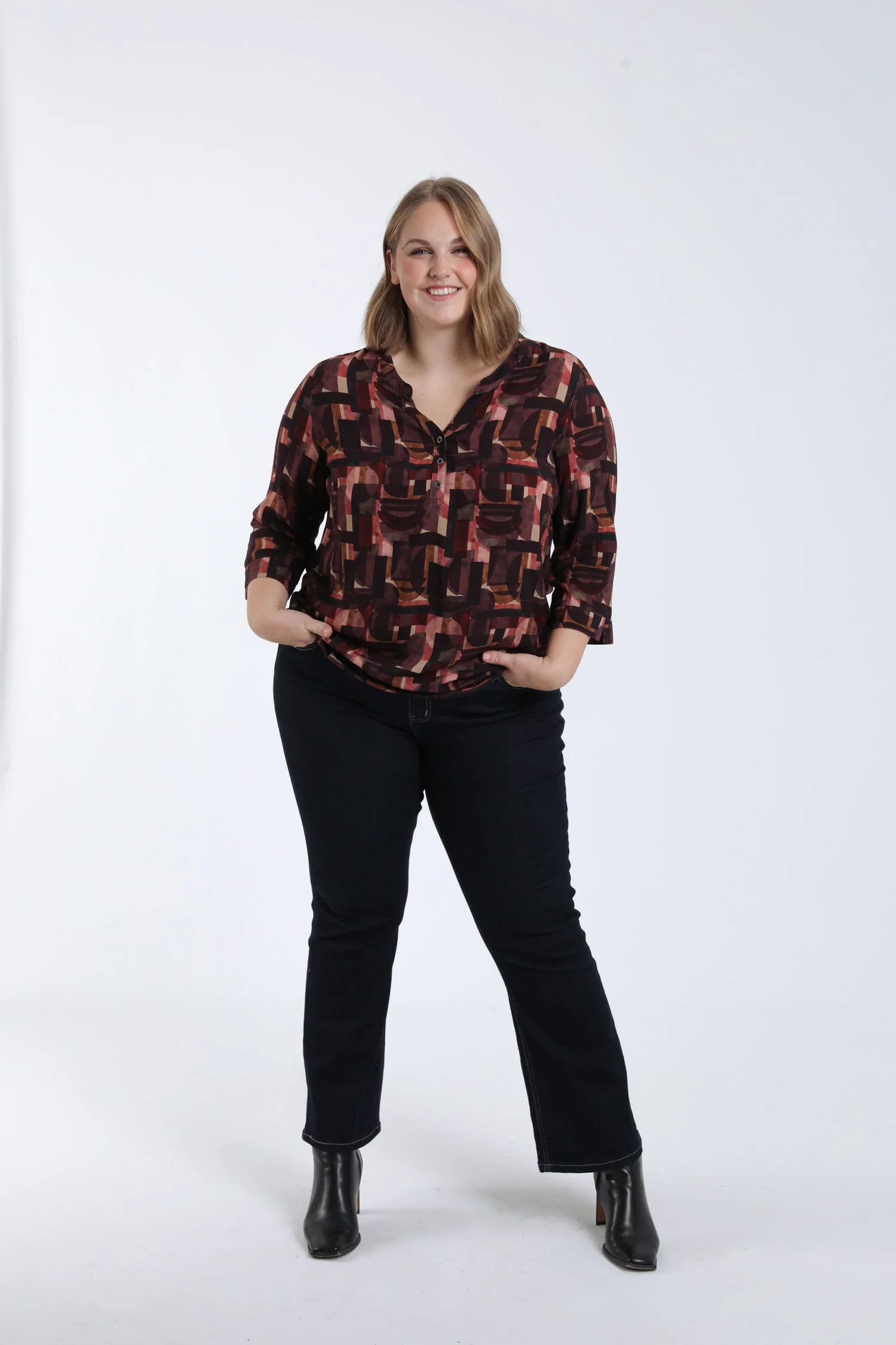 Blouse en viscoce imprimé graphique - Image 5