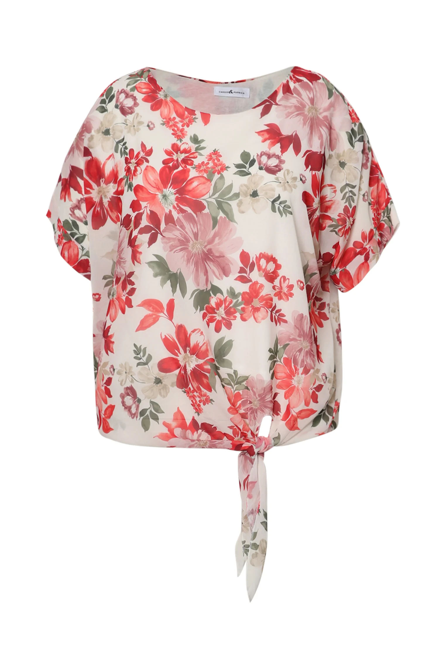 Blouse en viscose à nouer imprimé floral - Image 10