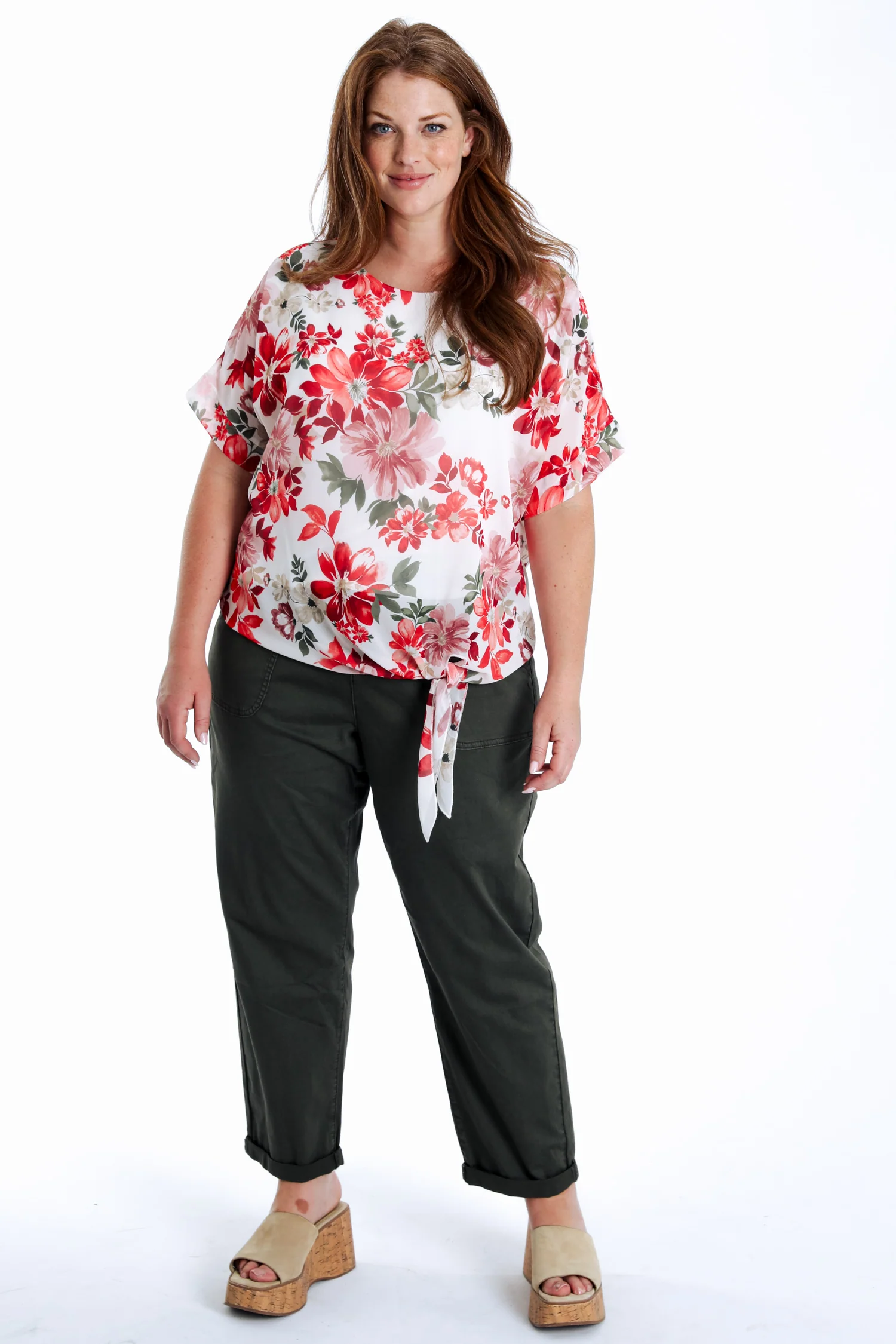 Blouse en viscose à nouer imprimé floral - Image 8