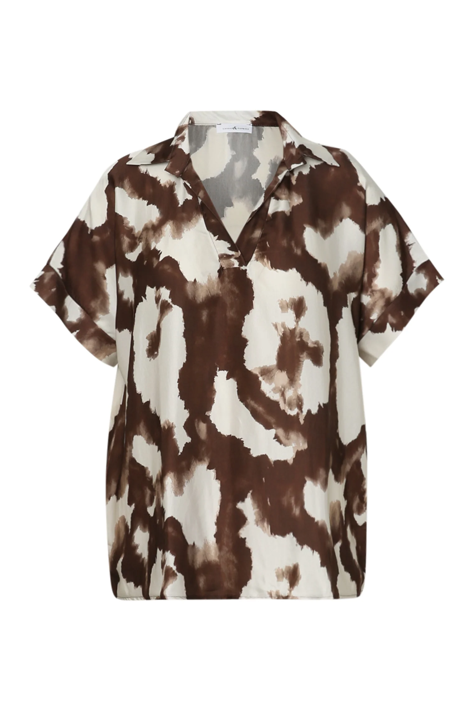 Blouse en viscose effet satin imprimé animal - Image 10
