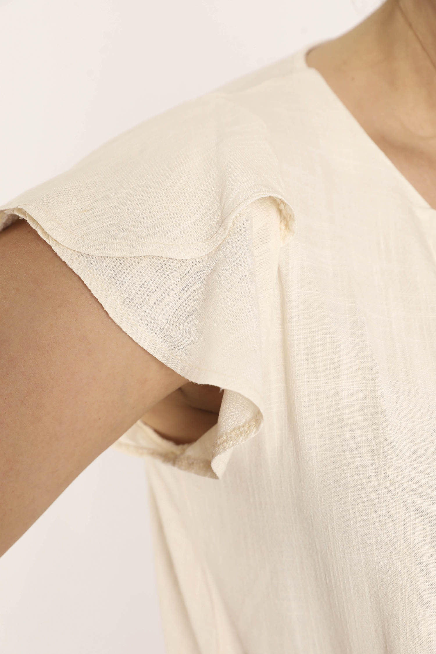 Blouse en viscose et lin unie - Image 4