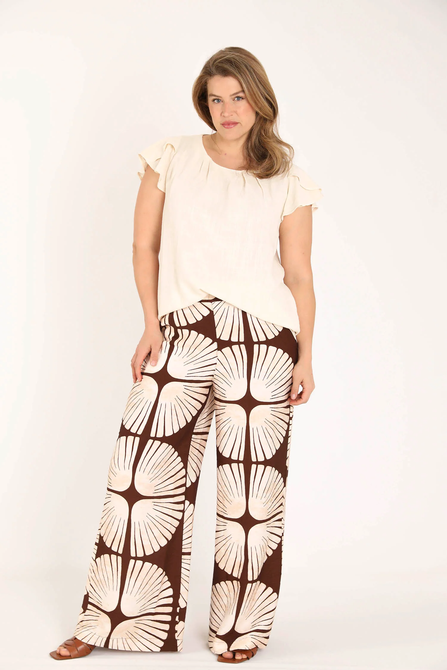 Blouse en viscose et lin unie - Image 7