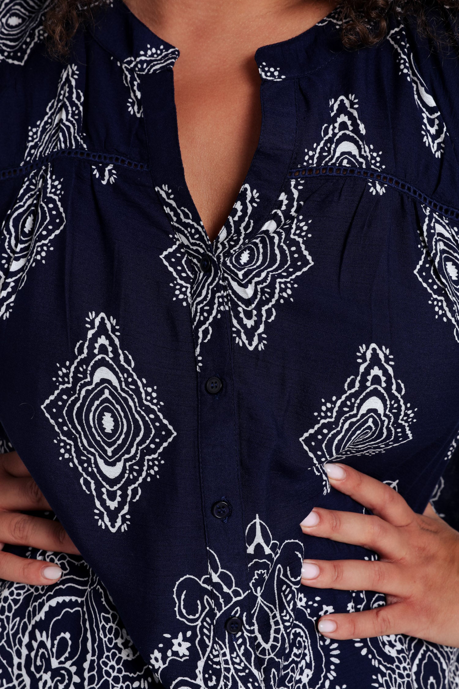 Blouse en viscose imprimé cachemire - Image 5