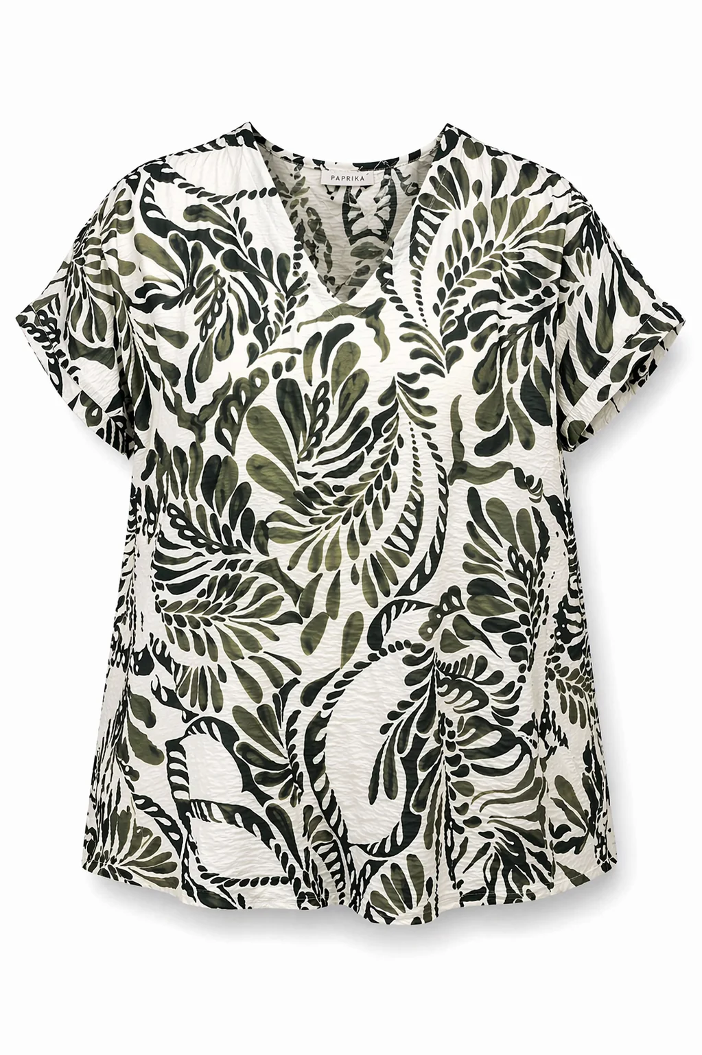 Blouse en viscose imprimé cachemire bicolore - Image 11