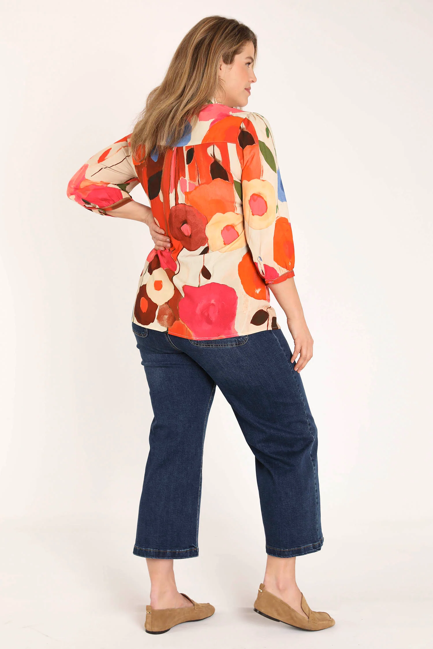 Blouse en viscose imprimé coquelicots - Image 2